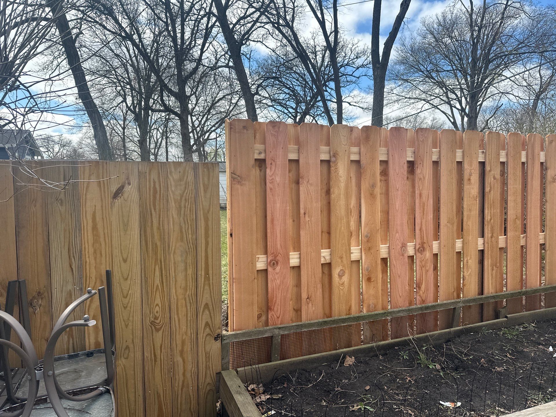 Cedar Privacy Fence Shadowbox Installation in Cedar Falls by Perfect Picket Fence and Stain