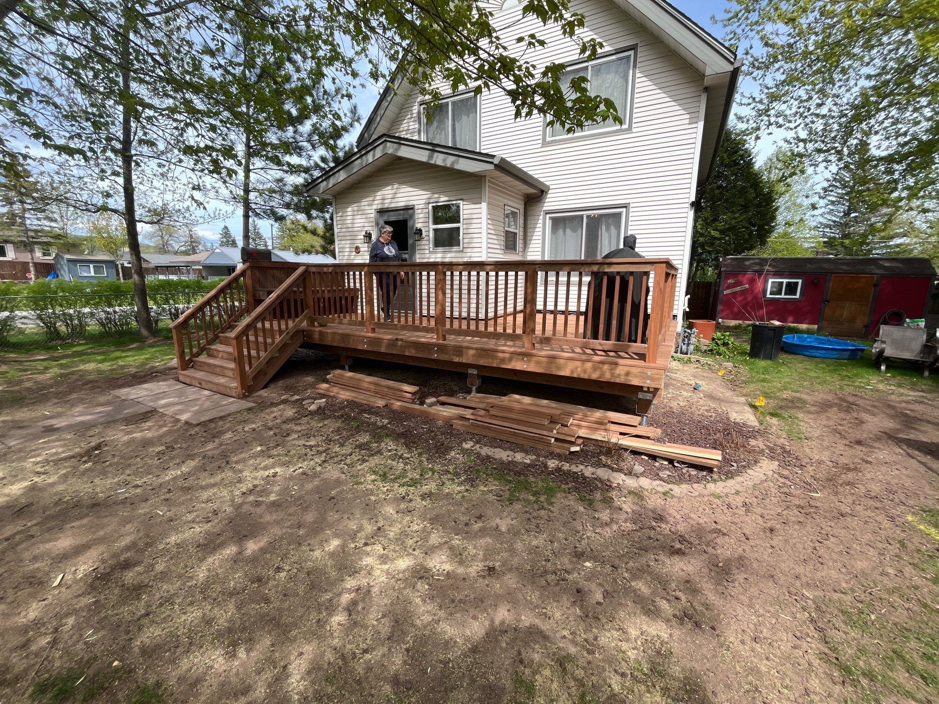Brown Treated Deck by Anchor North Property Services