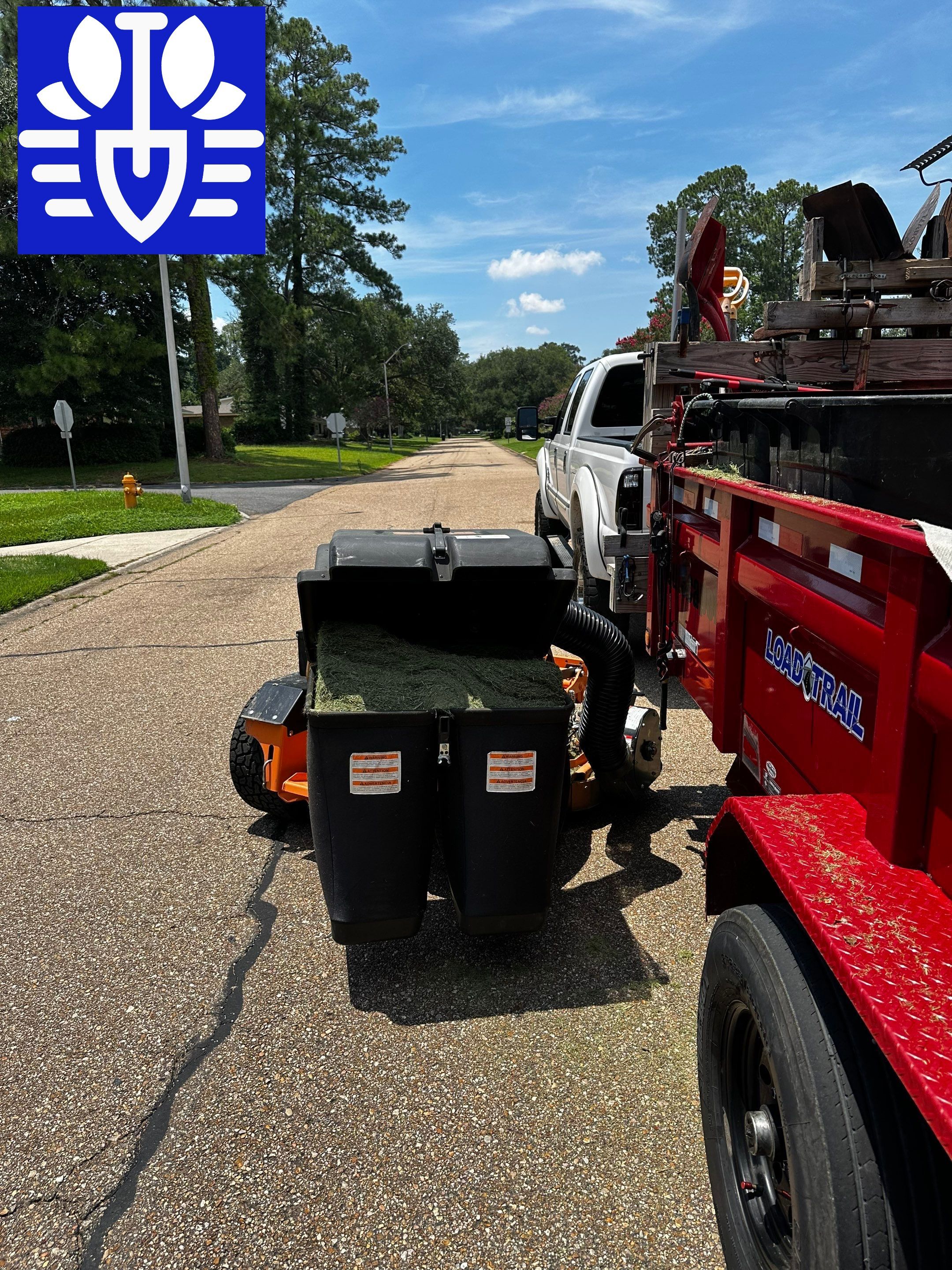 RESIDENTIAL LAWN MAINTENANCE: *OPTIONAL* VAC & BAG GRASS CLIPPINGS AND DEBRIS WITH SCAG GRASS CATCHERBAGGING GRASS CLIPPINGS AND DEBRIS WITH SCAG GRASS CATCHER by CutScape, LLC.