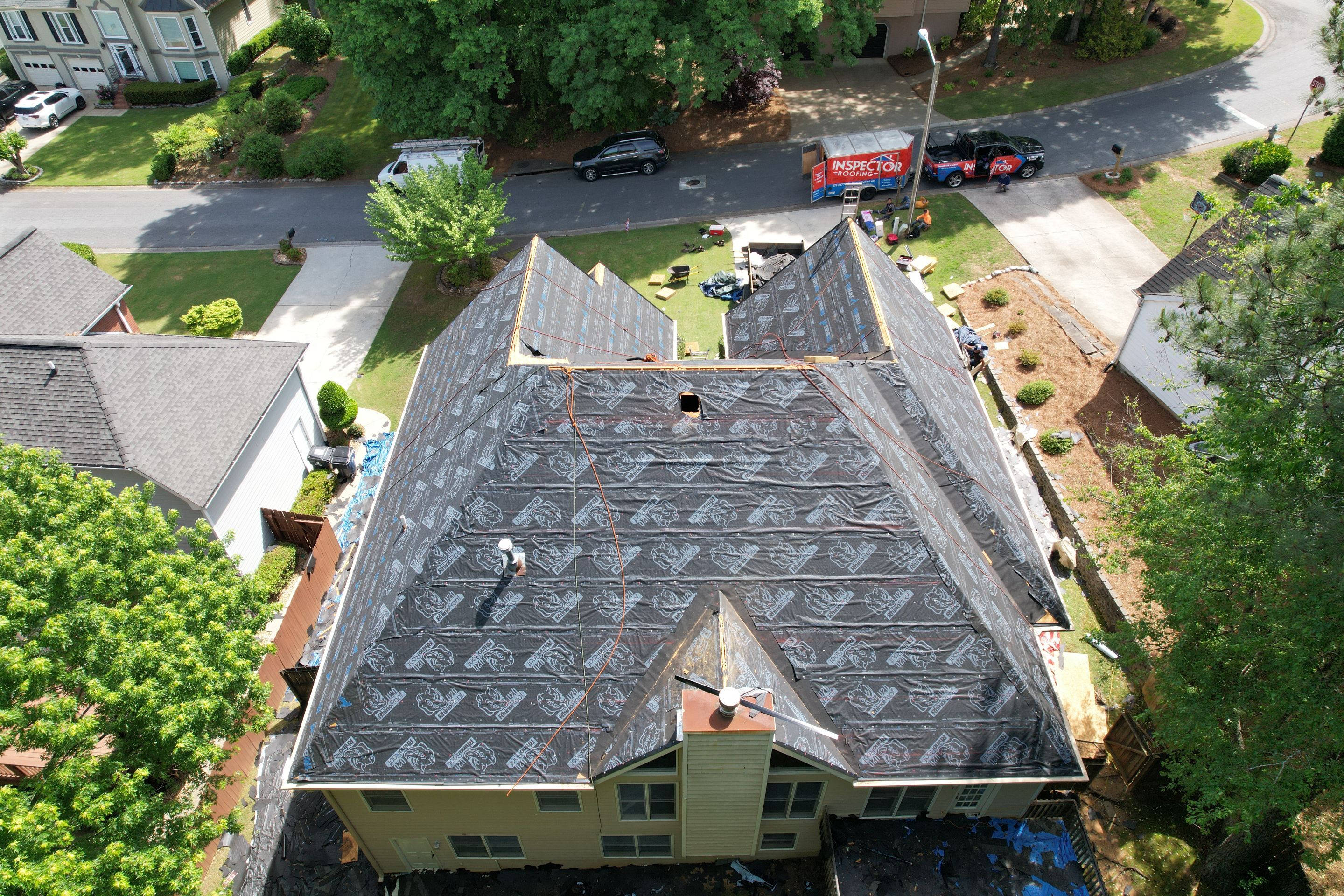 Residential Roof Replacement using Owens Corning Estate Gray by Inspector Roofing and Restoration