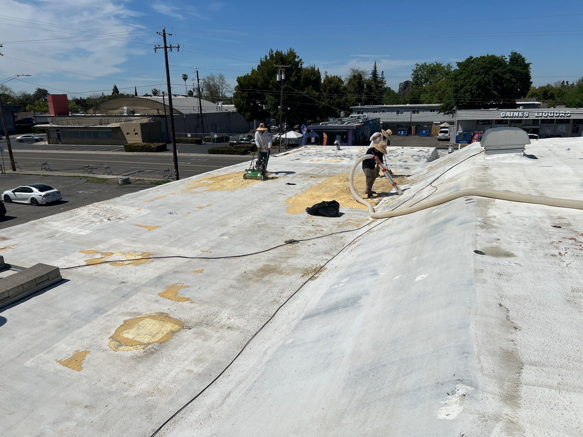 Foam Refurbish using Conklin Benchmark/PUMA XL coatings and spray foam by Straight Edge Roofing Inc