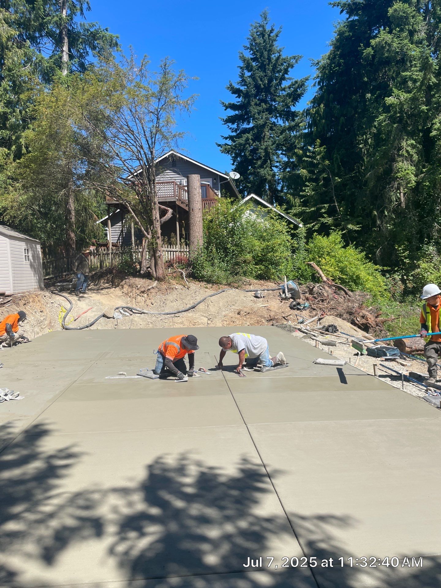 Concrete Back Patio Makeover  by Jireh Asphalt & Concrete Inc 