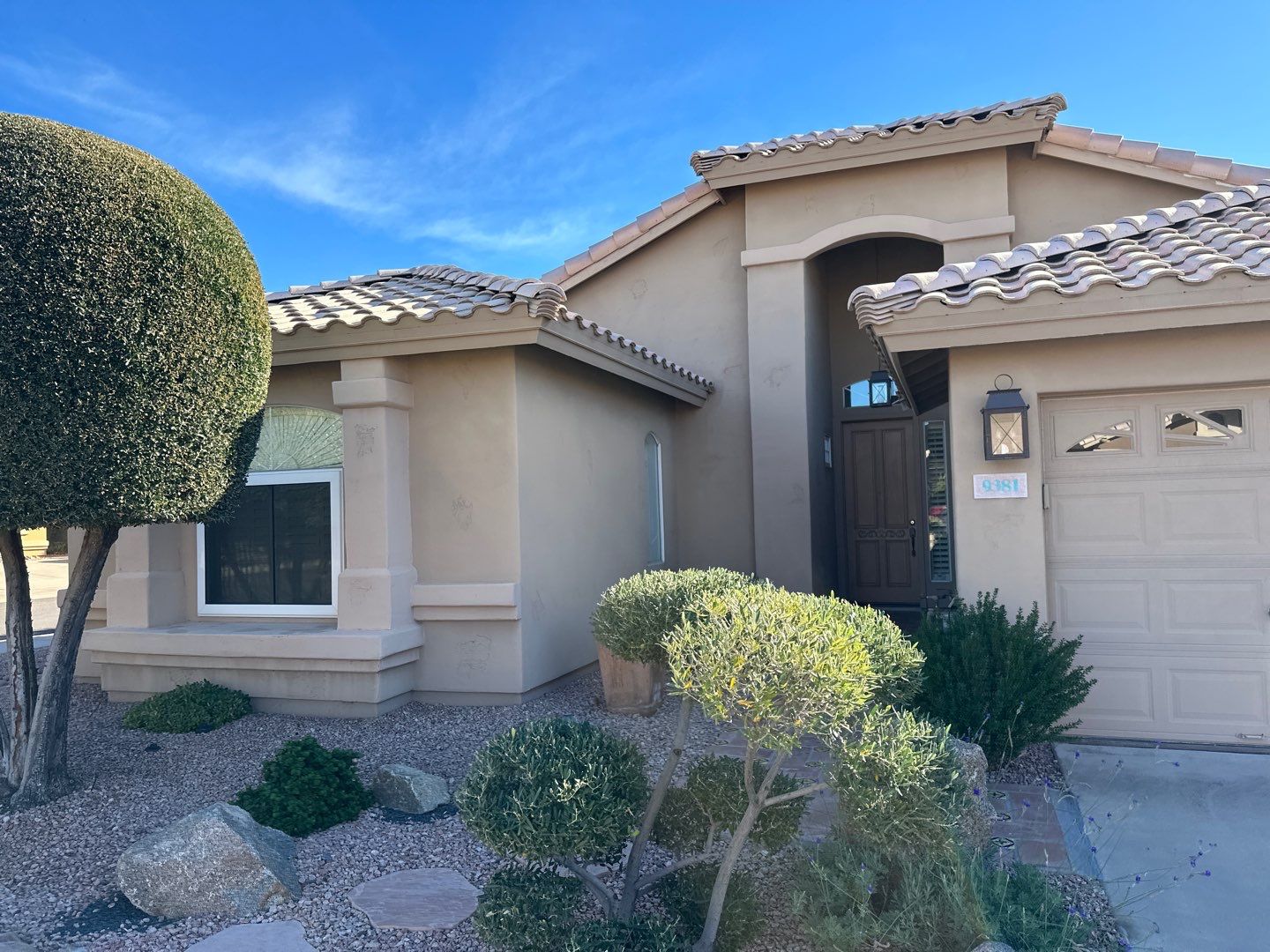 Gazzo - A Beautiful Home Exterior Transformation in Scottsdale, AZ with C&M Primer and Sherwin Williams Paints by Double G Painting Contractors, LLC