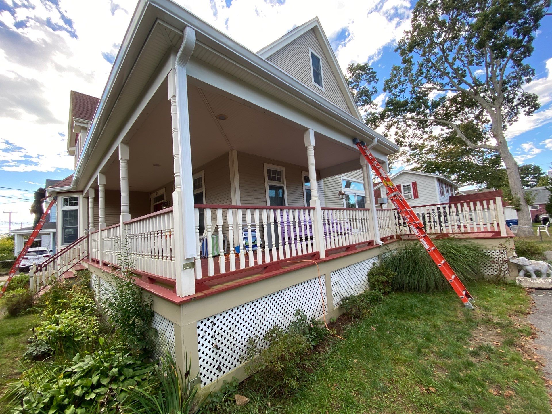 Gutter Installation using 6" K-Style Aluminum Gutter by Gutter Pro Enterprises