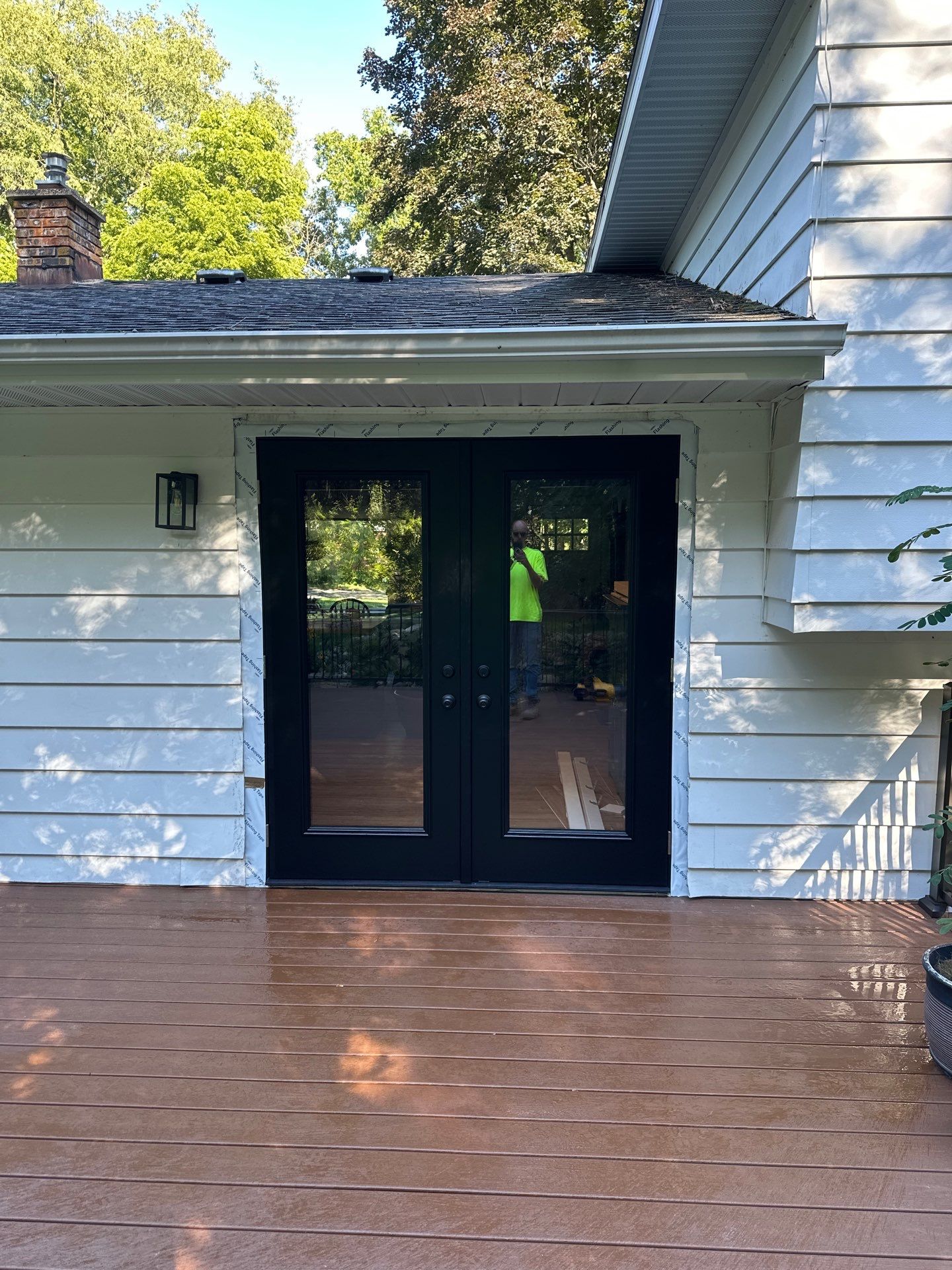 Deck and French Door Installation in Rockford by Cutting Edge Homes