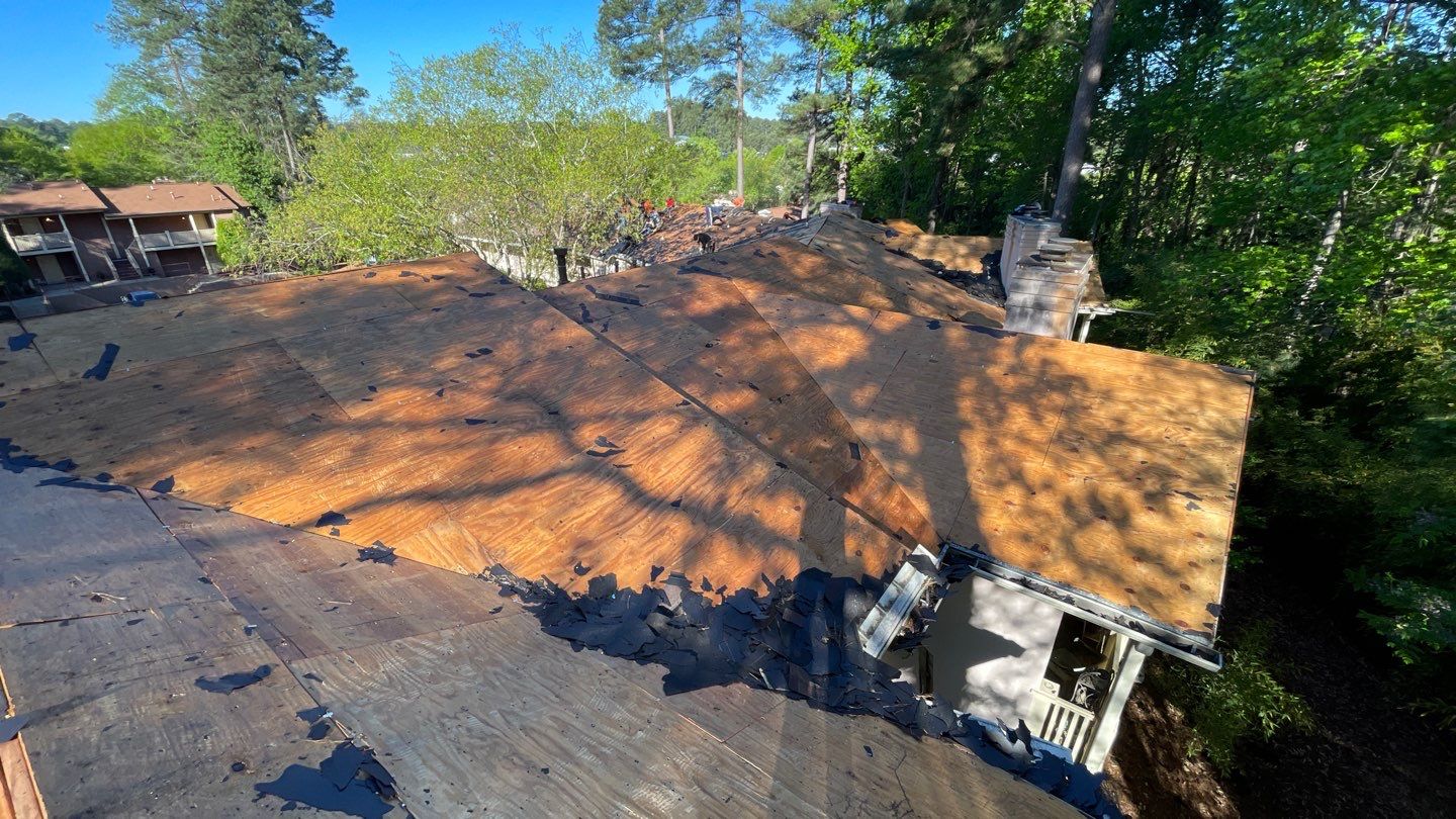 Commercial Roofing Installation using Owens Corning Autumn Brown by Inspector Roofing and Restoration