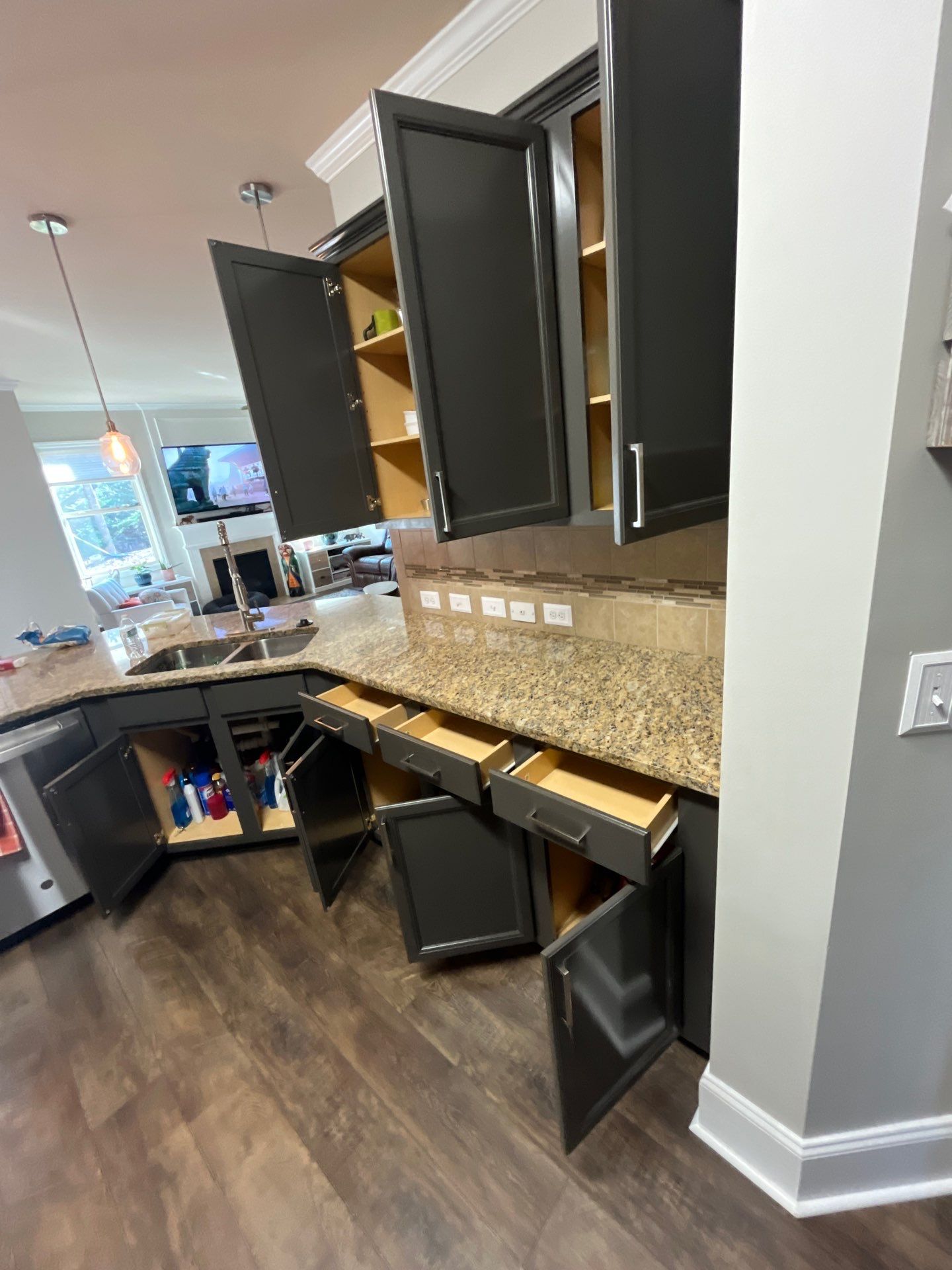 Interior Kitchen Cabinet Repaint in Cumming by Five Star Painting