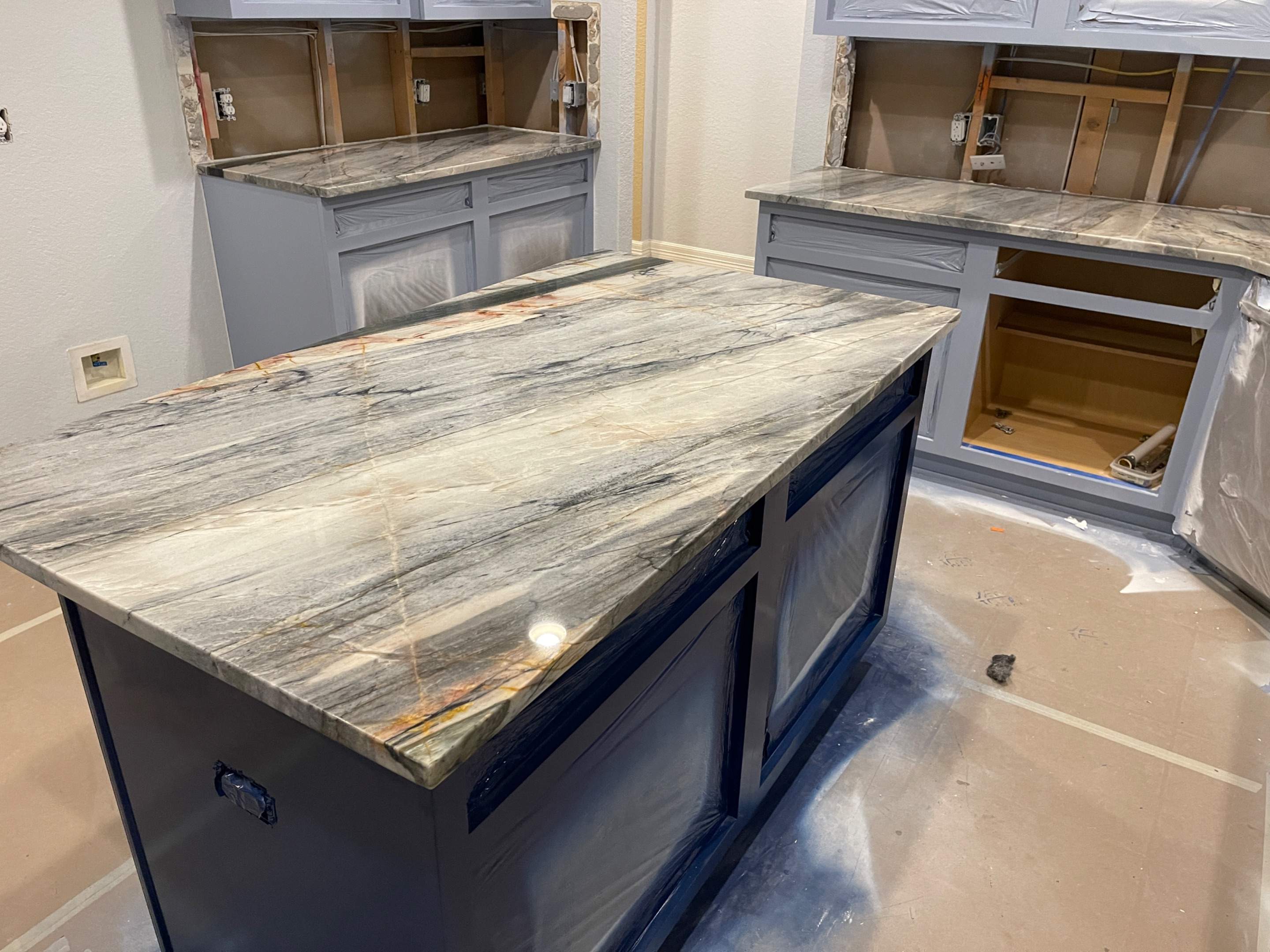 Custom Natural Stone Countertop Installation for San Antonio Kitchen Remodel by Mena stone surfaces