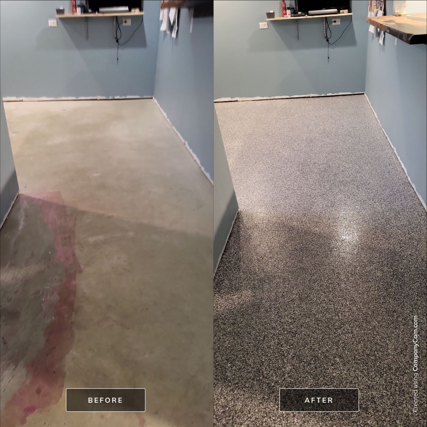Basement Transformation by Revival Concrete Coatings, LLC