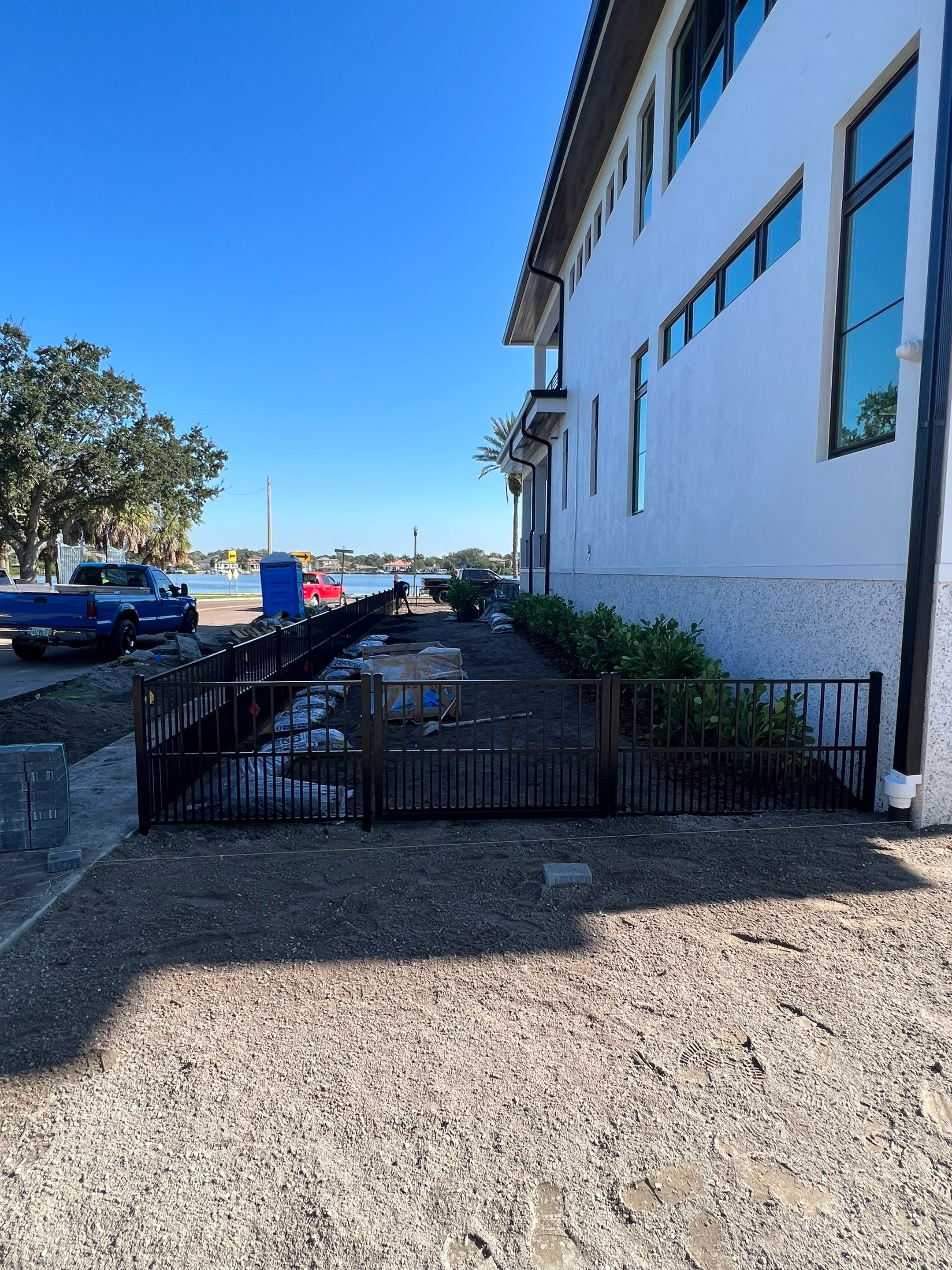 Aluminum Fence Installation using 3 Rail Aluminum Puppy Picket Fence by Asap fence and gates, LLC
