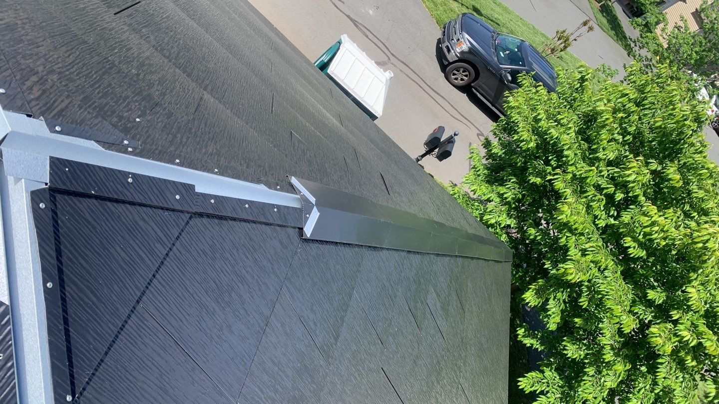 Tesla Solar Roof using Tesla Solar Roof V3 tiles by American Home Contractors