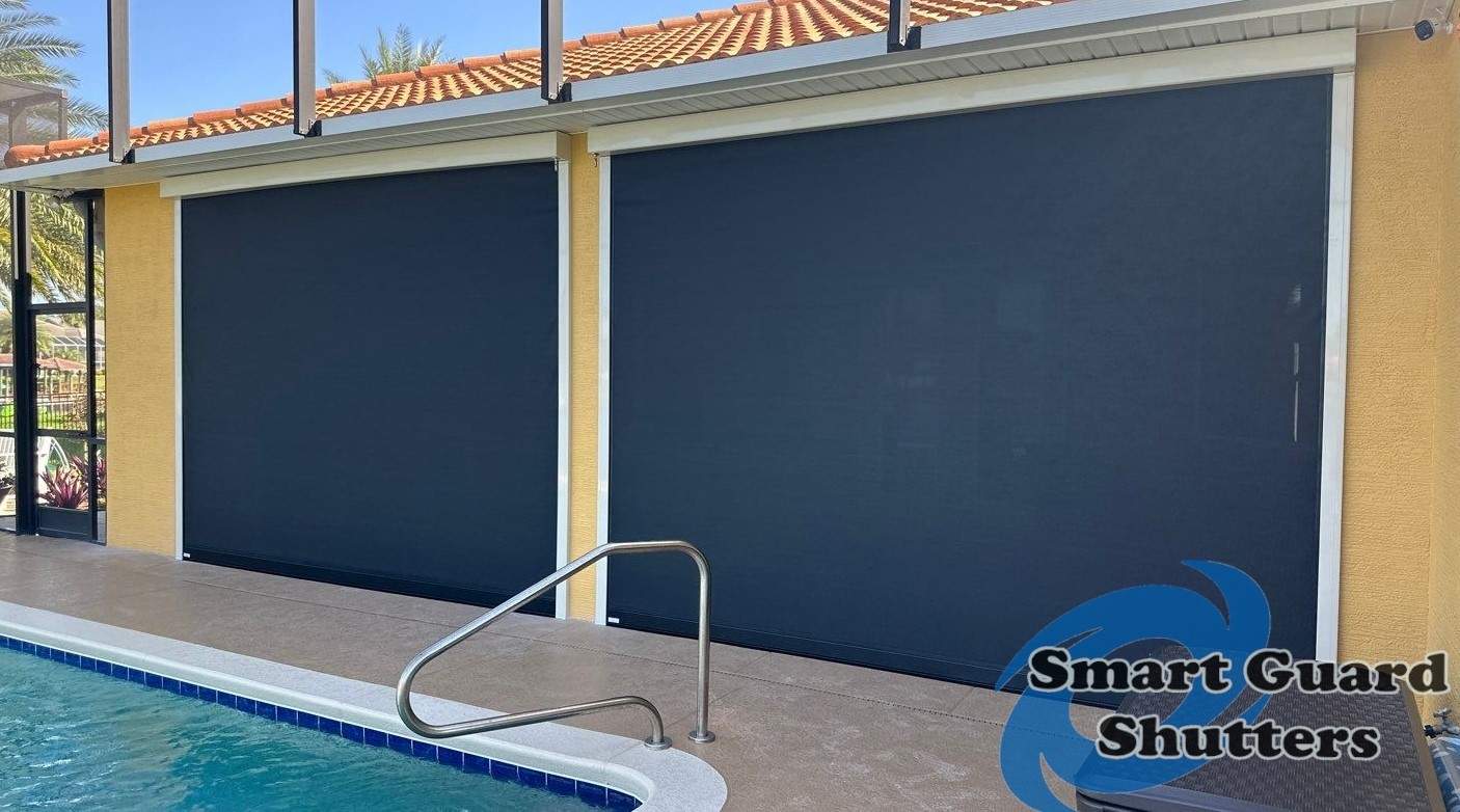 Motorized Ultrashield Hurricane Screen by Smart Guard Shutters