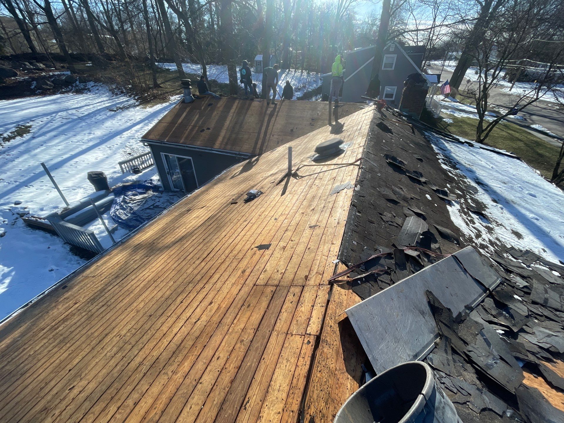 Residential Roofing Installation using Owens Corning Duration Estate Gray by A Plus Exterior