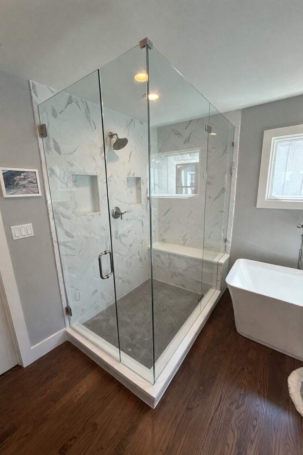 Frameless Shower Install  by Richardson Glass & Mirror