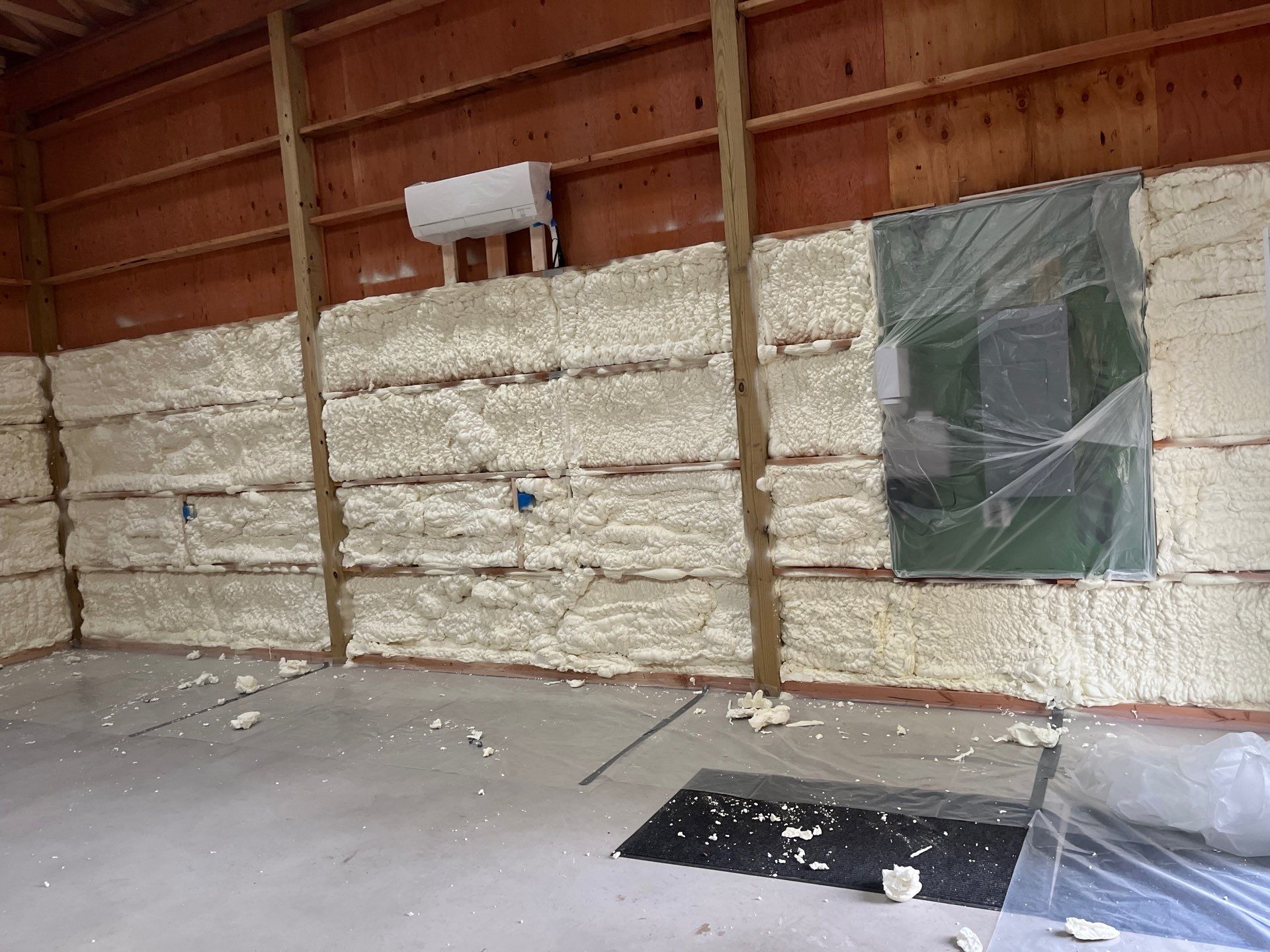 Open Cell Spray Foam to a Pole Barn by NYS Foam & Energy
