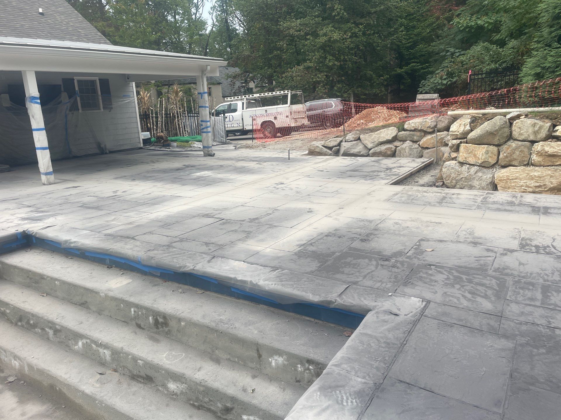 Stamped Concrete Pool Deck  by Architectural Concrete Design