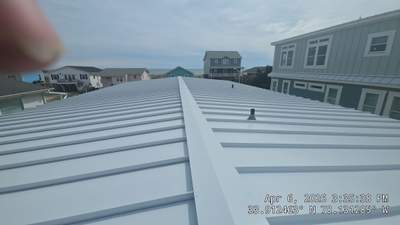 Oak Island Standing Seam Metal Roof Installation