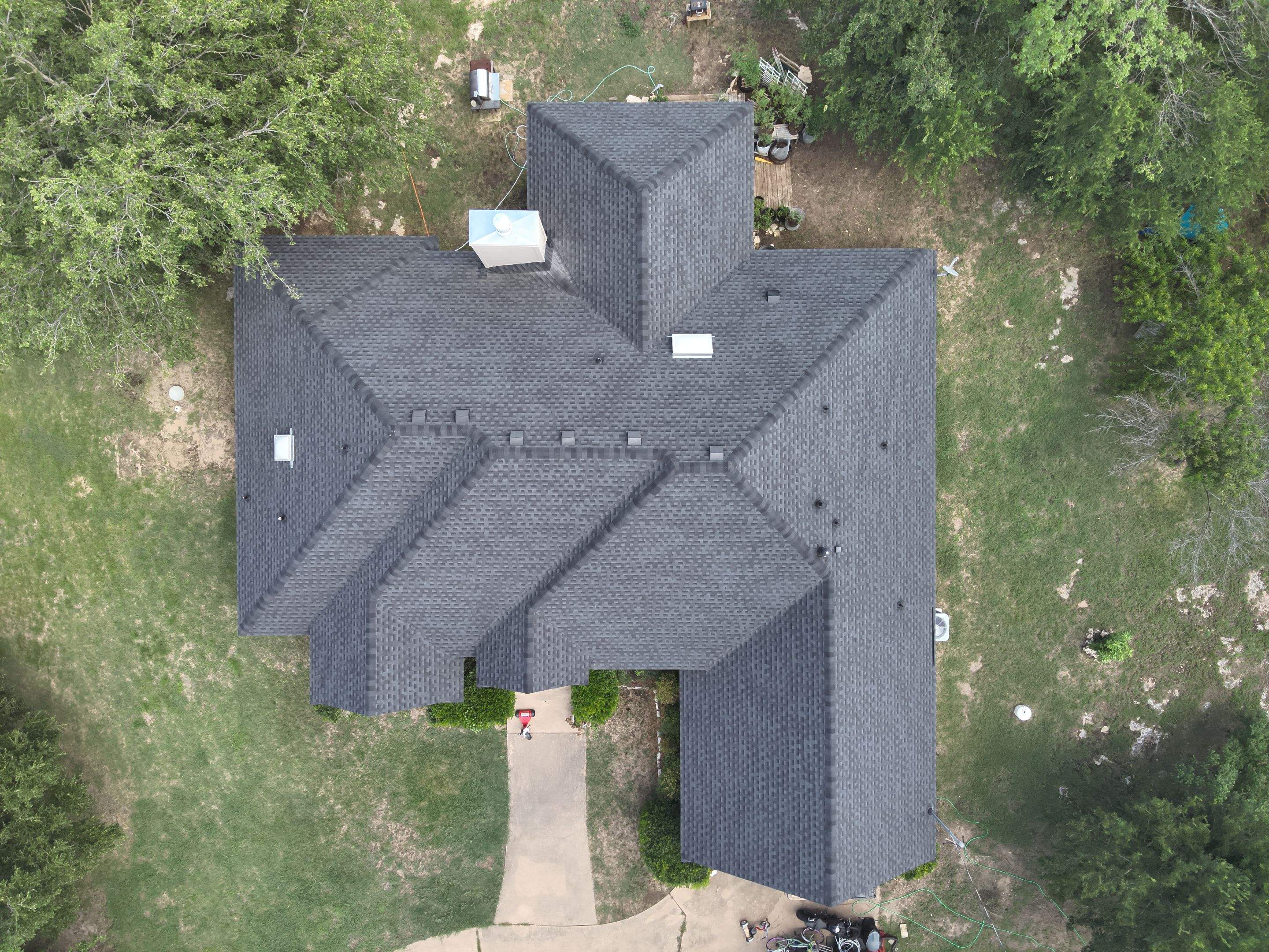 Residential Roof Replacement using GAF - HDZ - Charcoal by Action Exteriors Austin