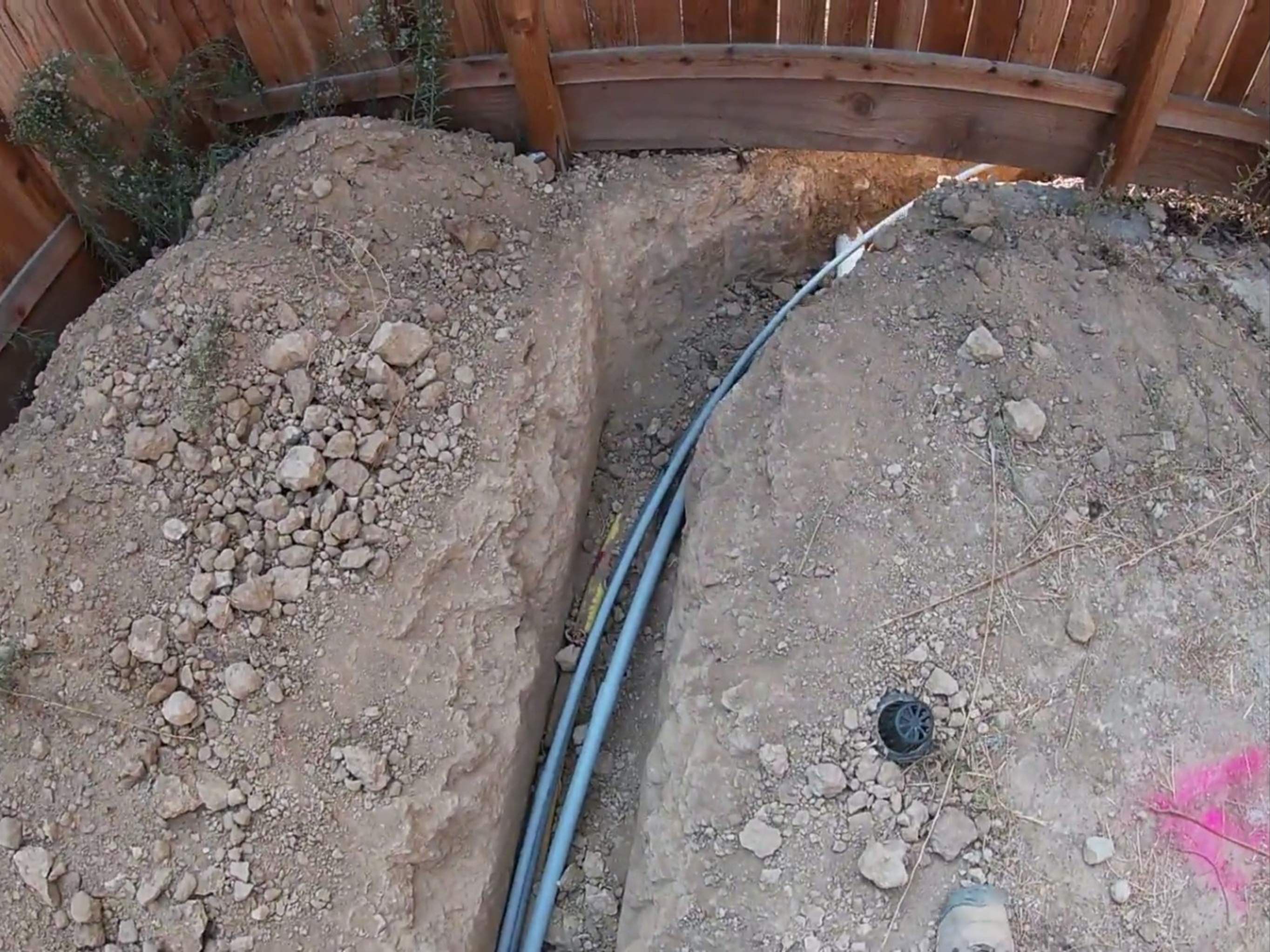 Backyard renovation by Peach Electric Inc