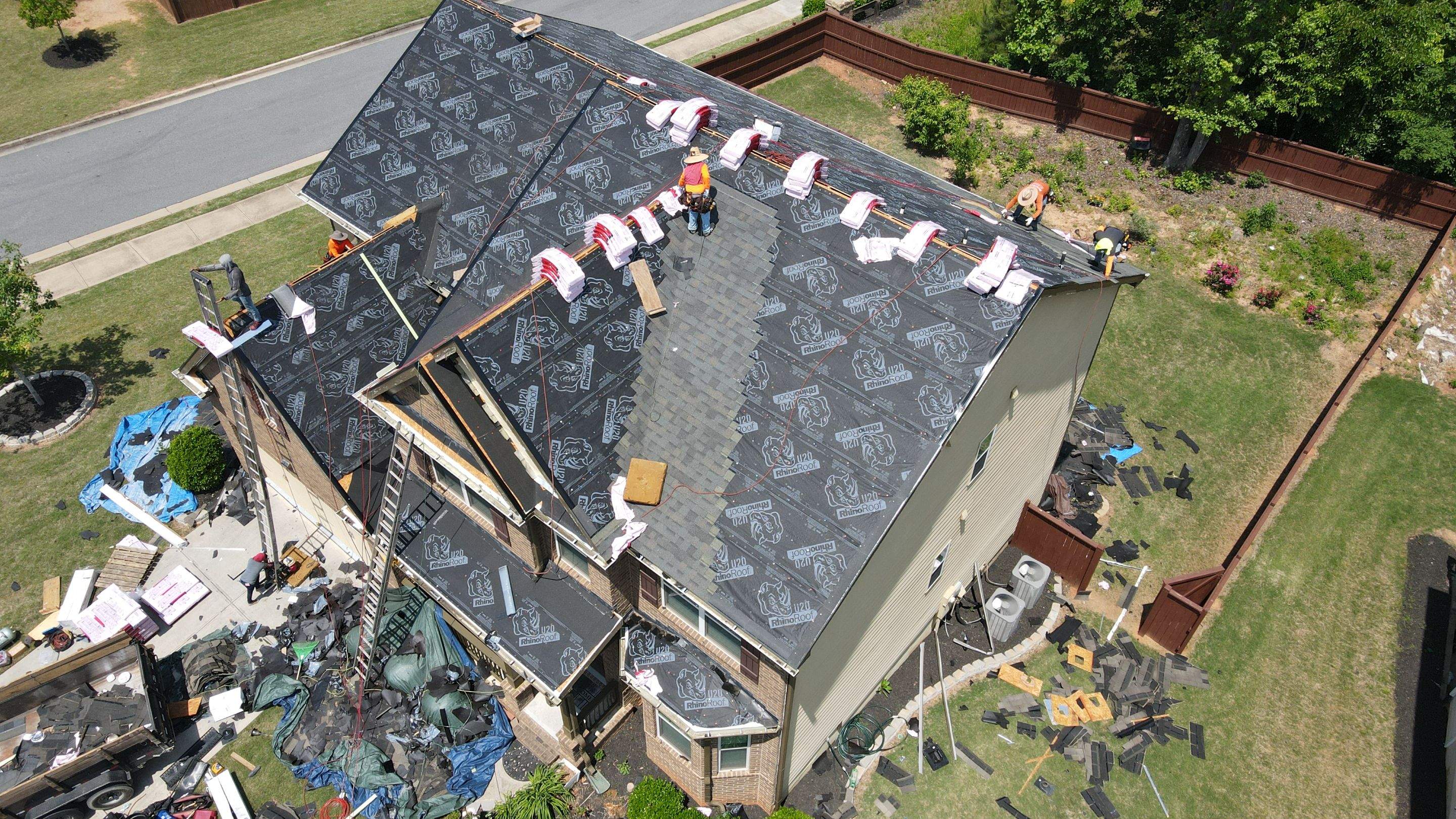 Residential Roofing Installation using Owens Corning TruDef Peppermill Gray by Inspector Roofing and Restoration