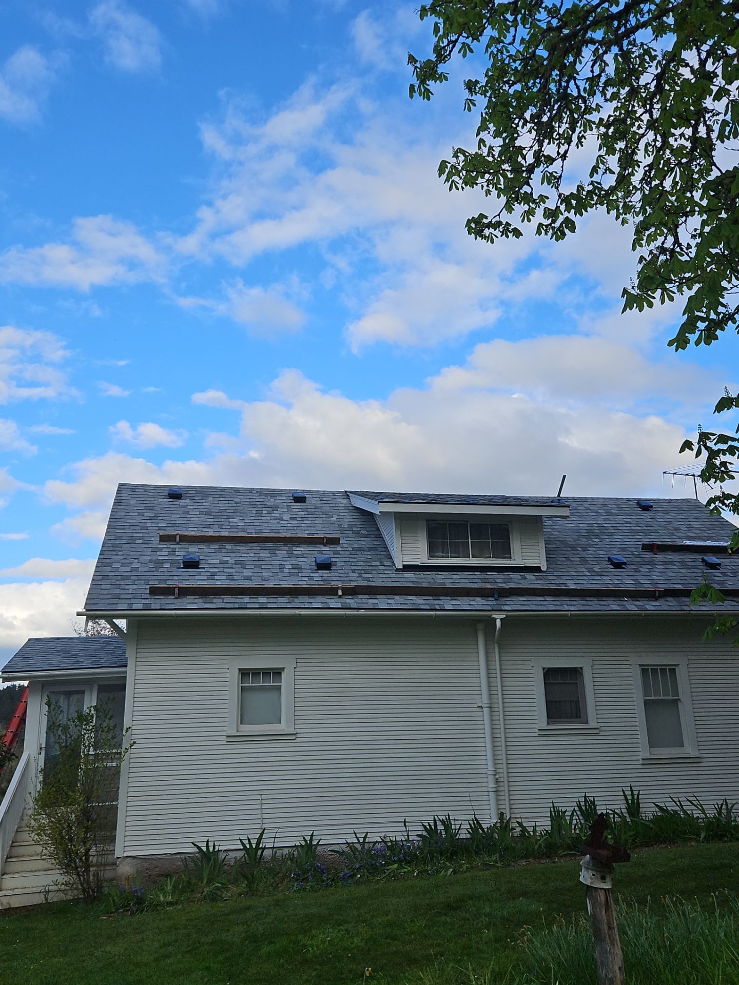 Residential Roofing Installation using IKO Dynasty (Color: Frostone Grey) by Orezona Building & Roofing Company, Inc.
