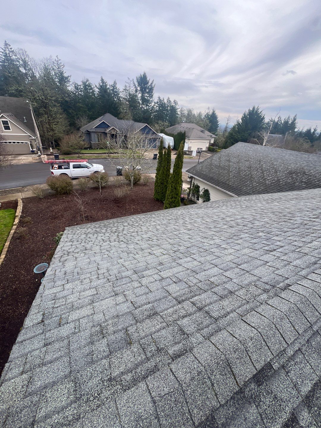 Residential Roofing Installation using IKO Cambridge (Color: Dual Grey) by Orezona Building & Roofing Company, Inc.