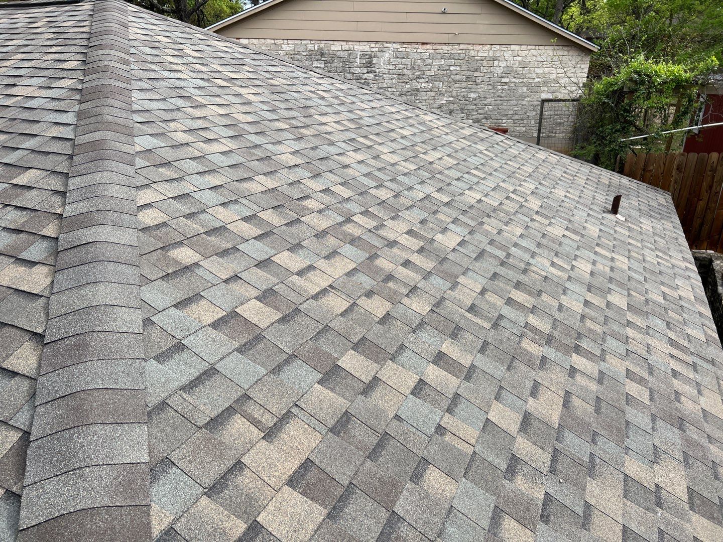 Winter storm 2023 with tree damage by Oakwood Roofing and Construction, LLC