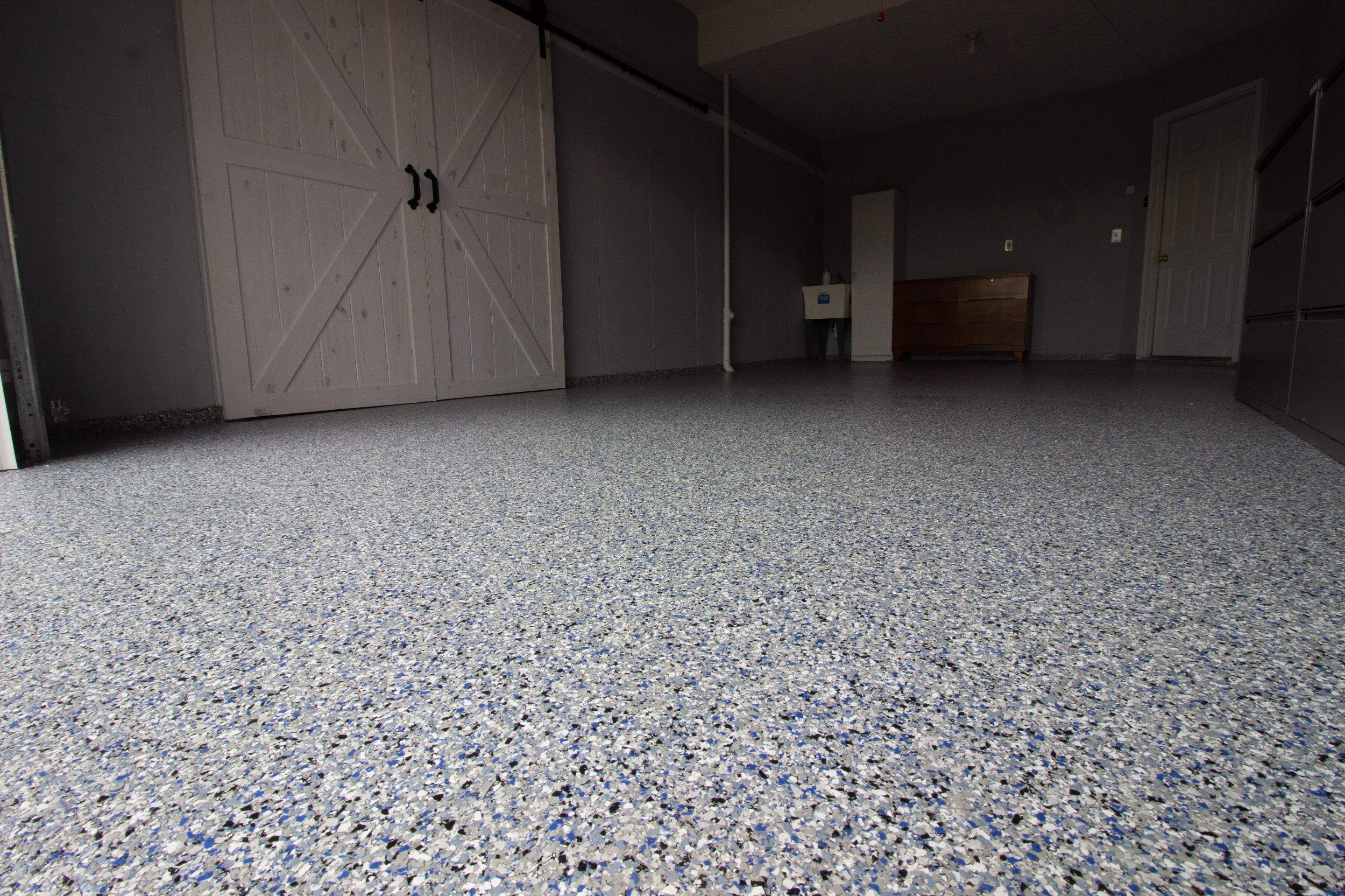 Garage Floor using Galaxy Blue by Your1DayFloor.com