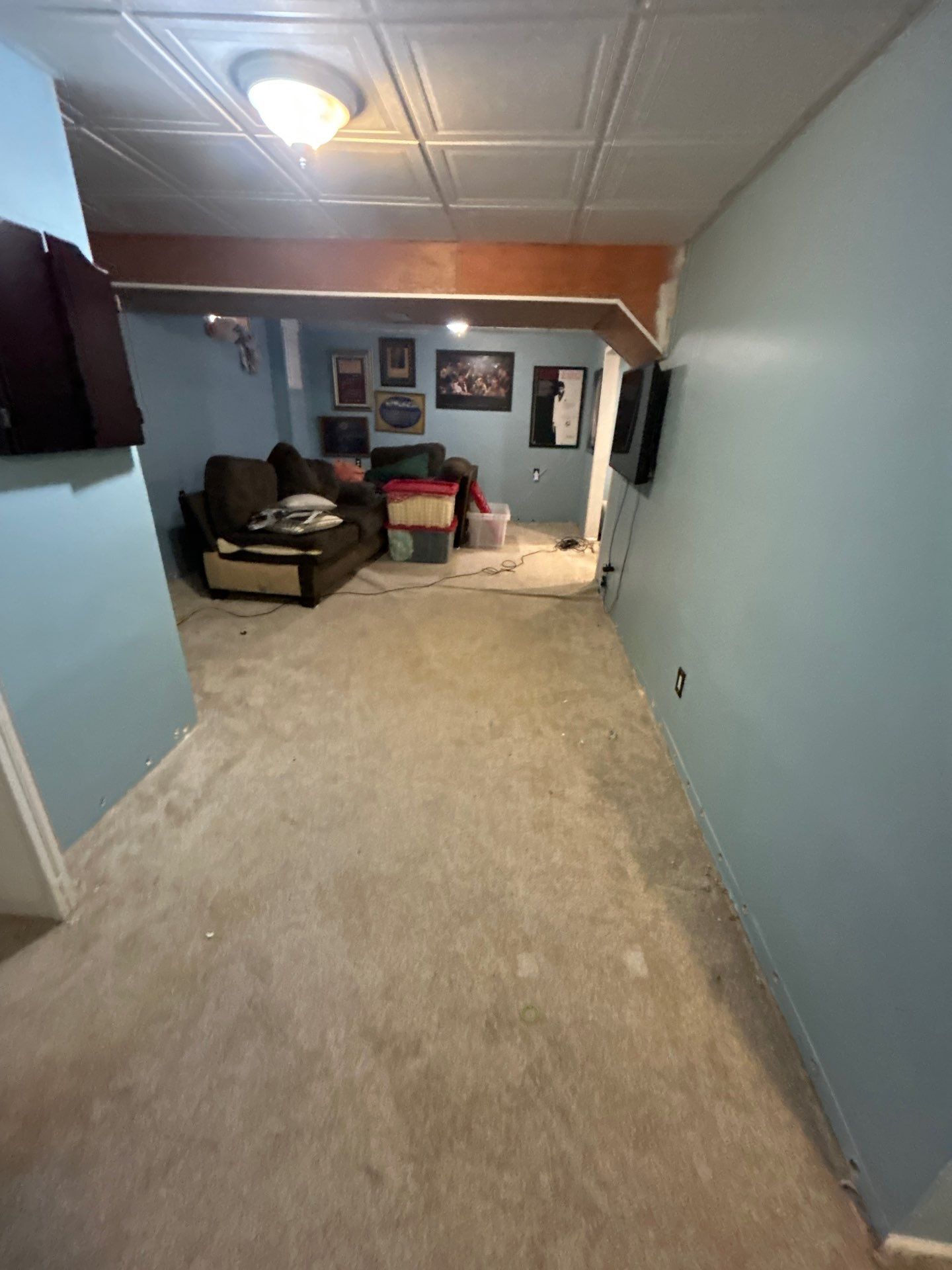 EMS Basement Flood Mitigation in Louisville, KY by ANR Restoration