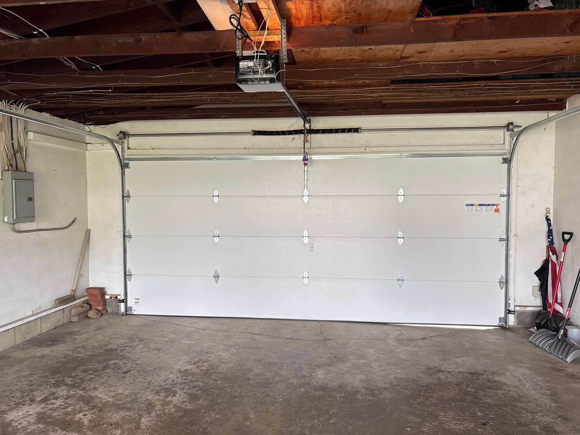 White Sectional Garage Door Installation in North Canton by Ohio Garage Door Repair