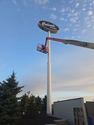 Culvers Marquise Sign Post