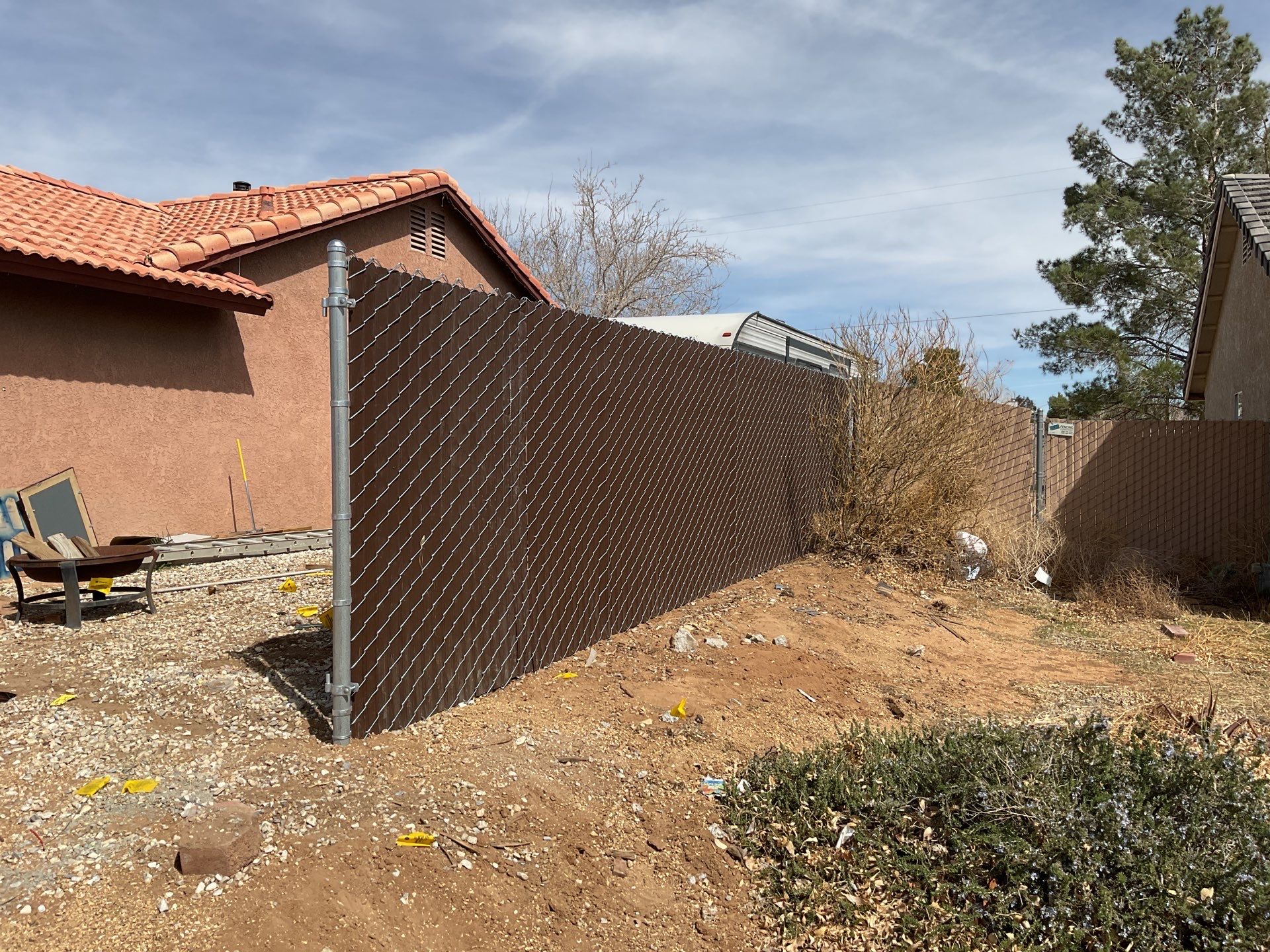 Fence Installation using Privacy chain link  by Fence Guys Inc. 