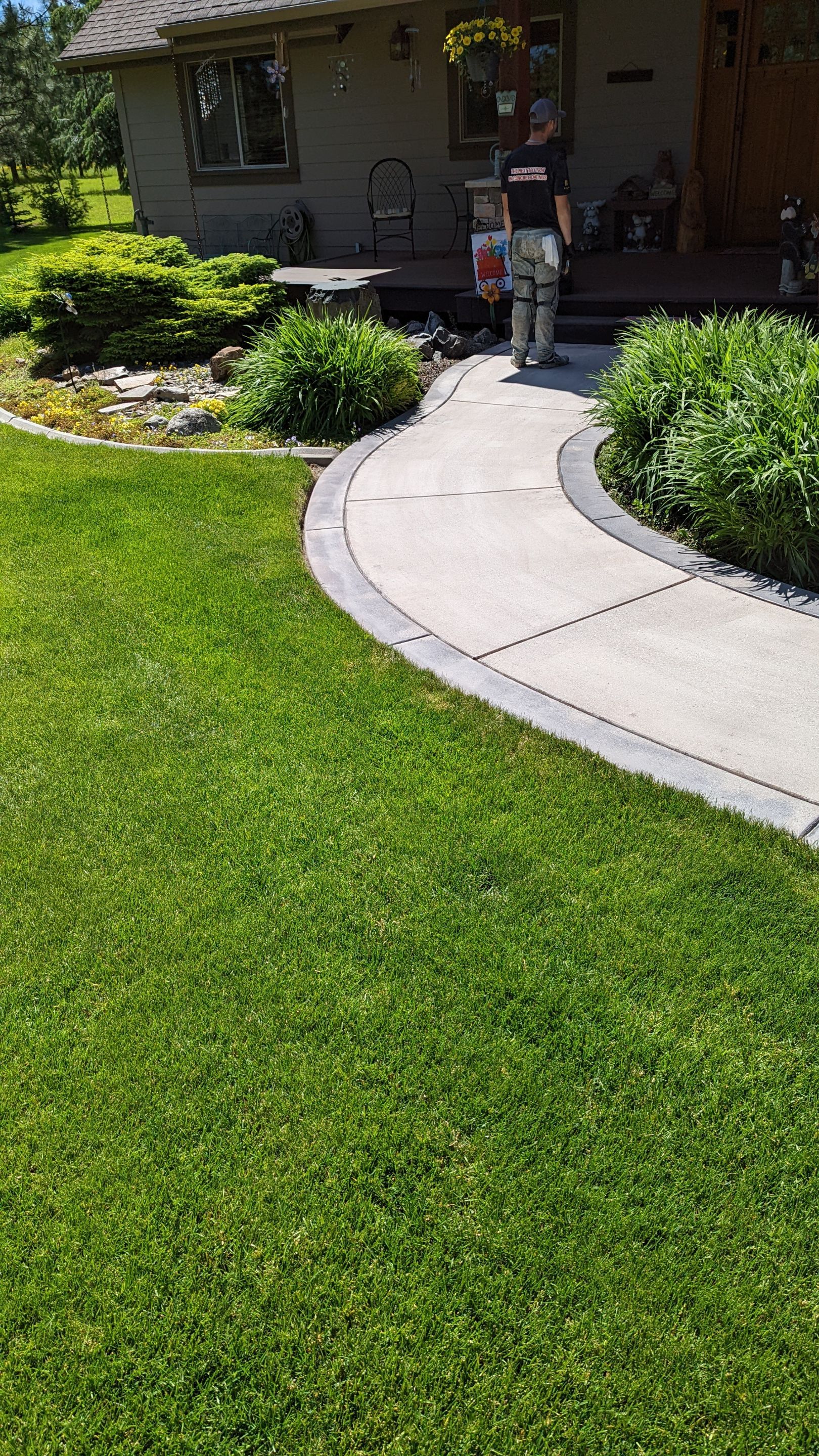 Driveway using Pecan and Chestnut Trim by Croc Coatings, LLC