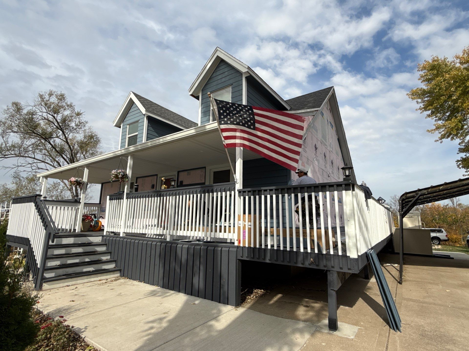 Out with the Old , in with the Blue  by EEC  Windows, Siding & Roofing 