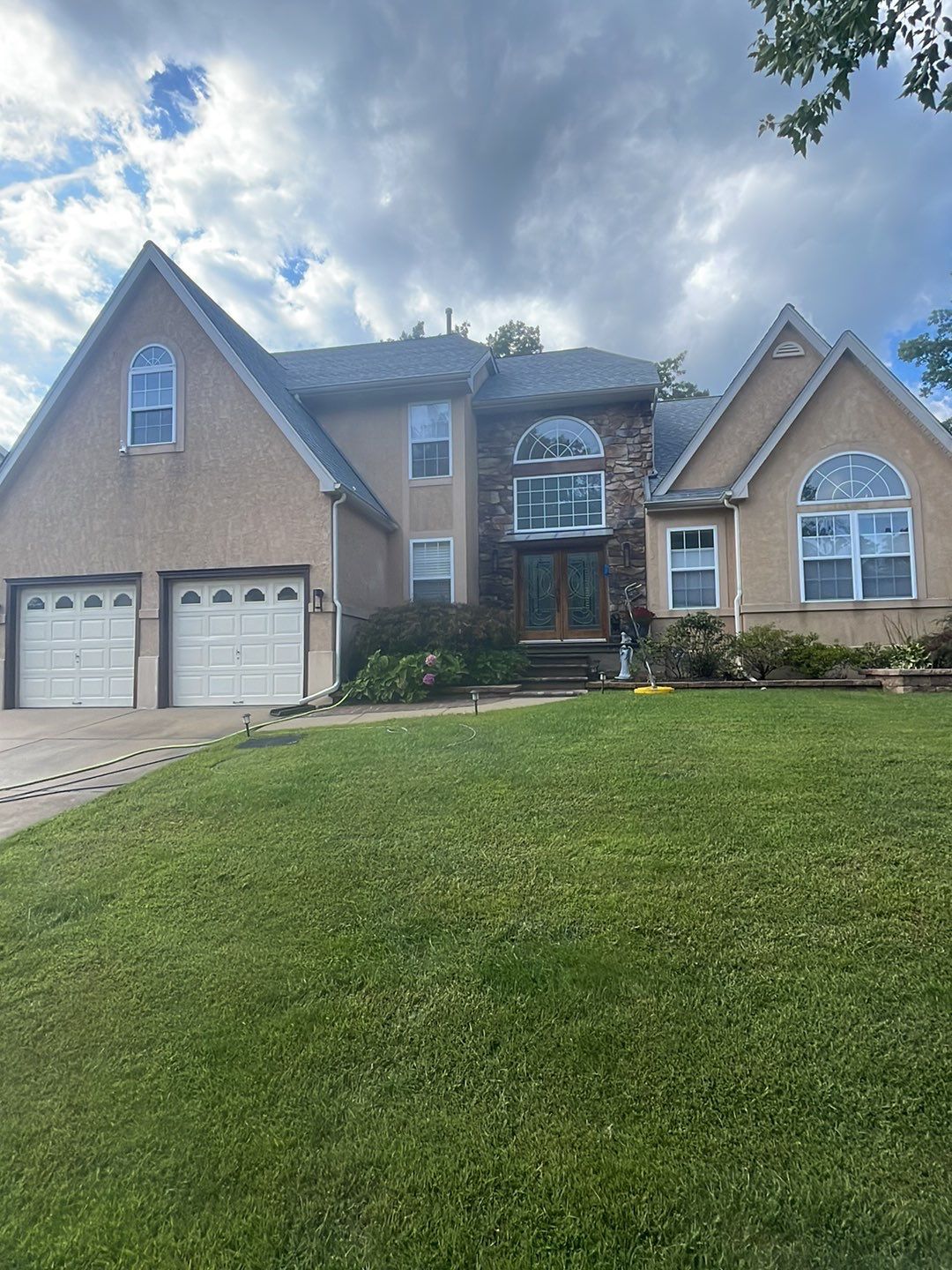 Amazing transformation-House SoftWash & concrete Cleaning by SJ Exterior