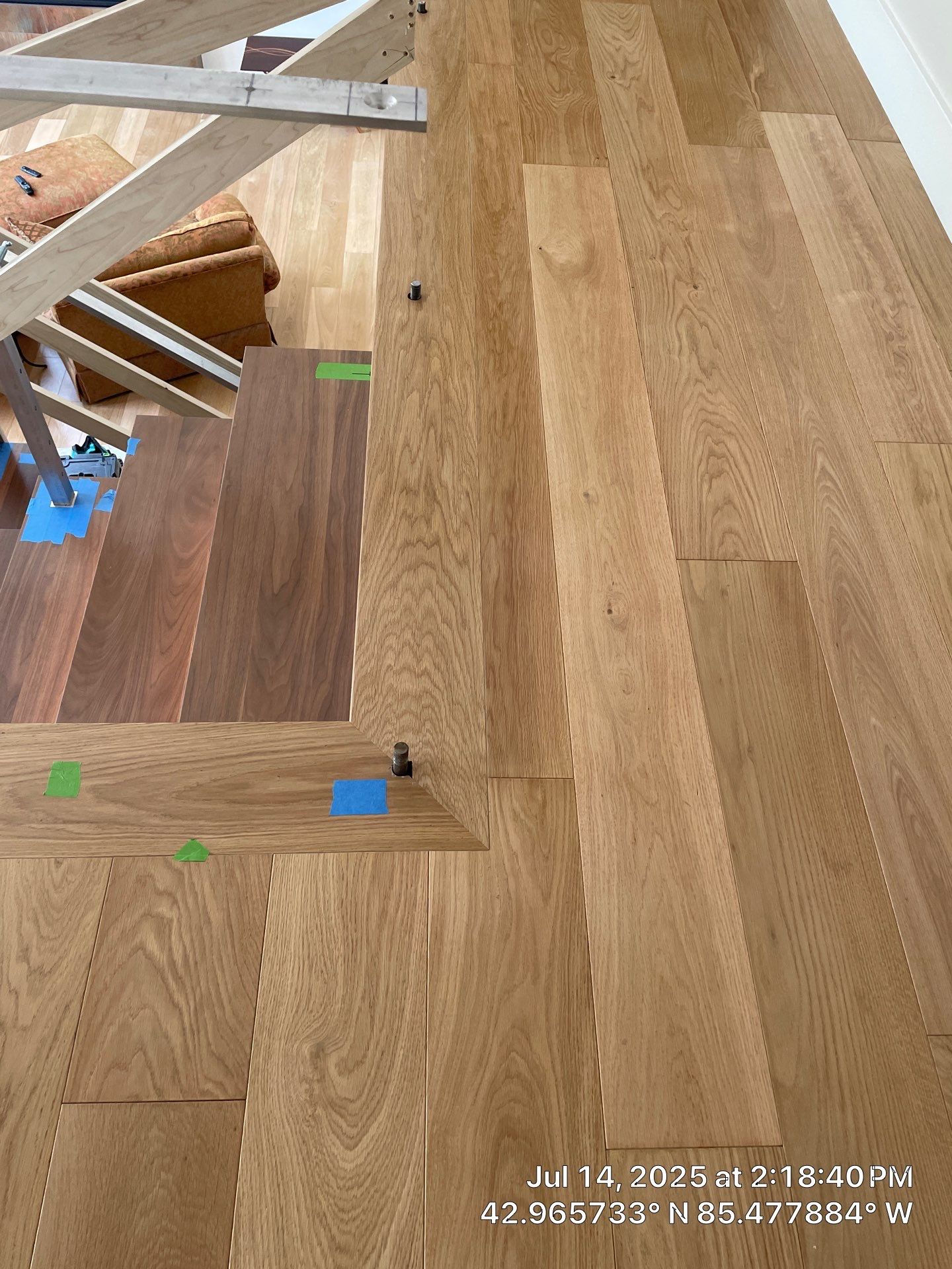 Engineered European White Oak with Matching Custom Stair Nose by RTBaldwin Hardwood Floors