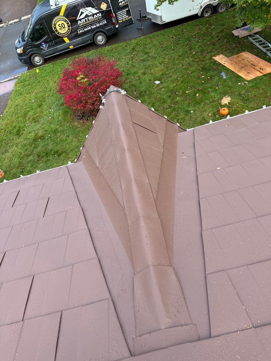 Residential Roofing Installation using Wakefield Bridge Steel Shingle by Ideal Steel by Artisan Roofing & Home Improvements Inc.