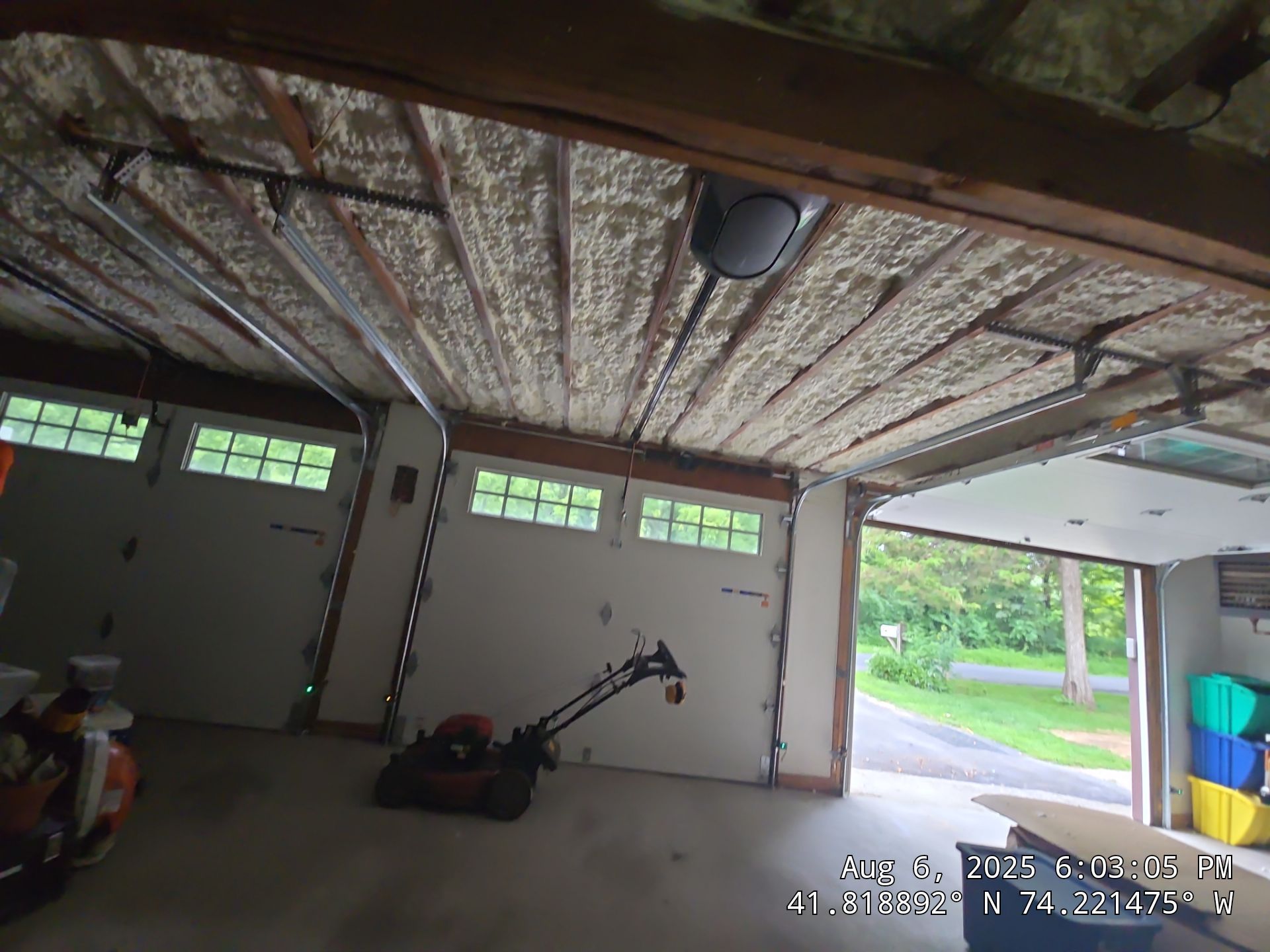Master bedroom Exterior Walls using open cell spray foam by NYS Foam & Energy