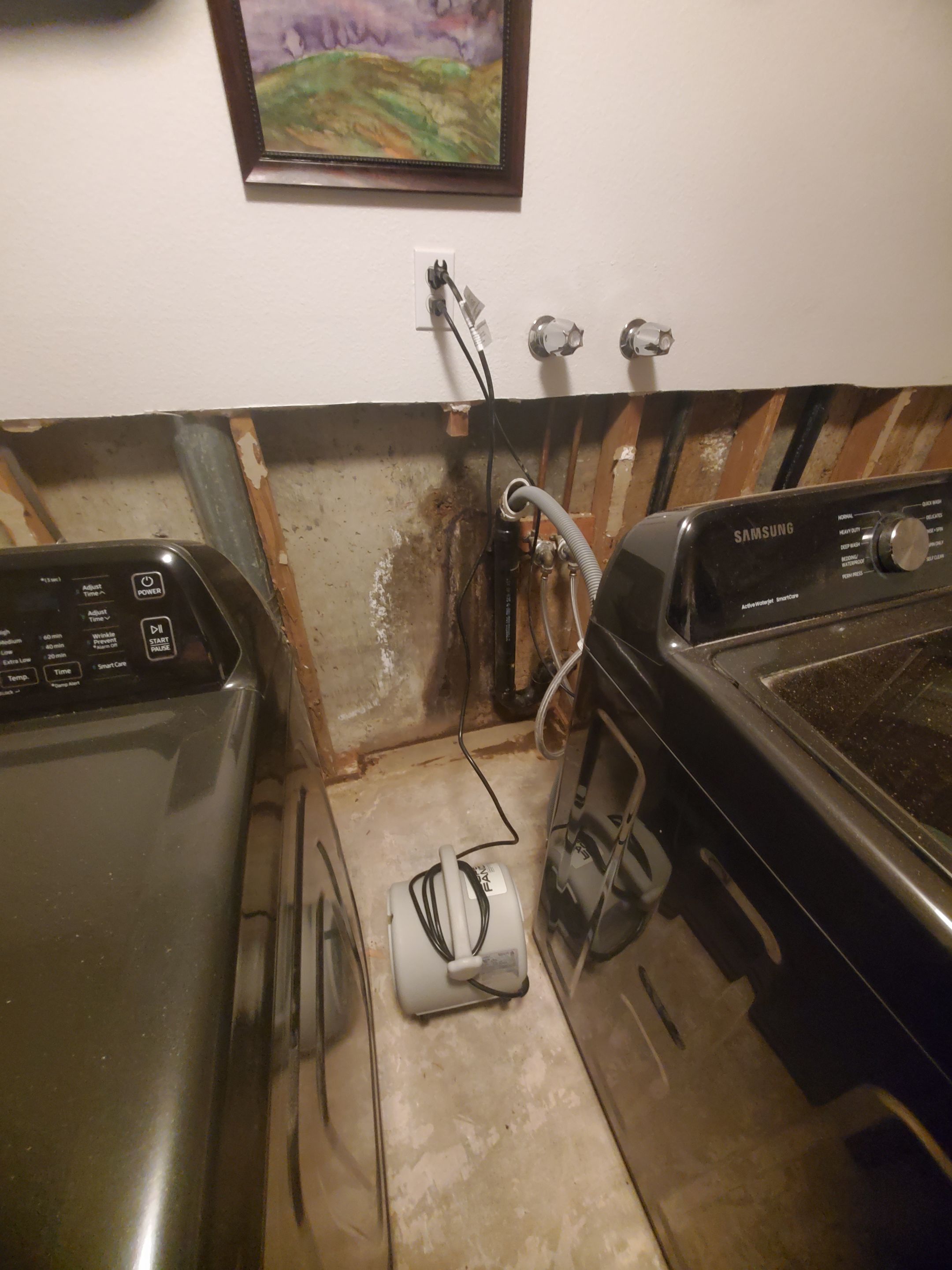 Water Damage using Air Movers by Construction Now LLC