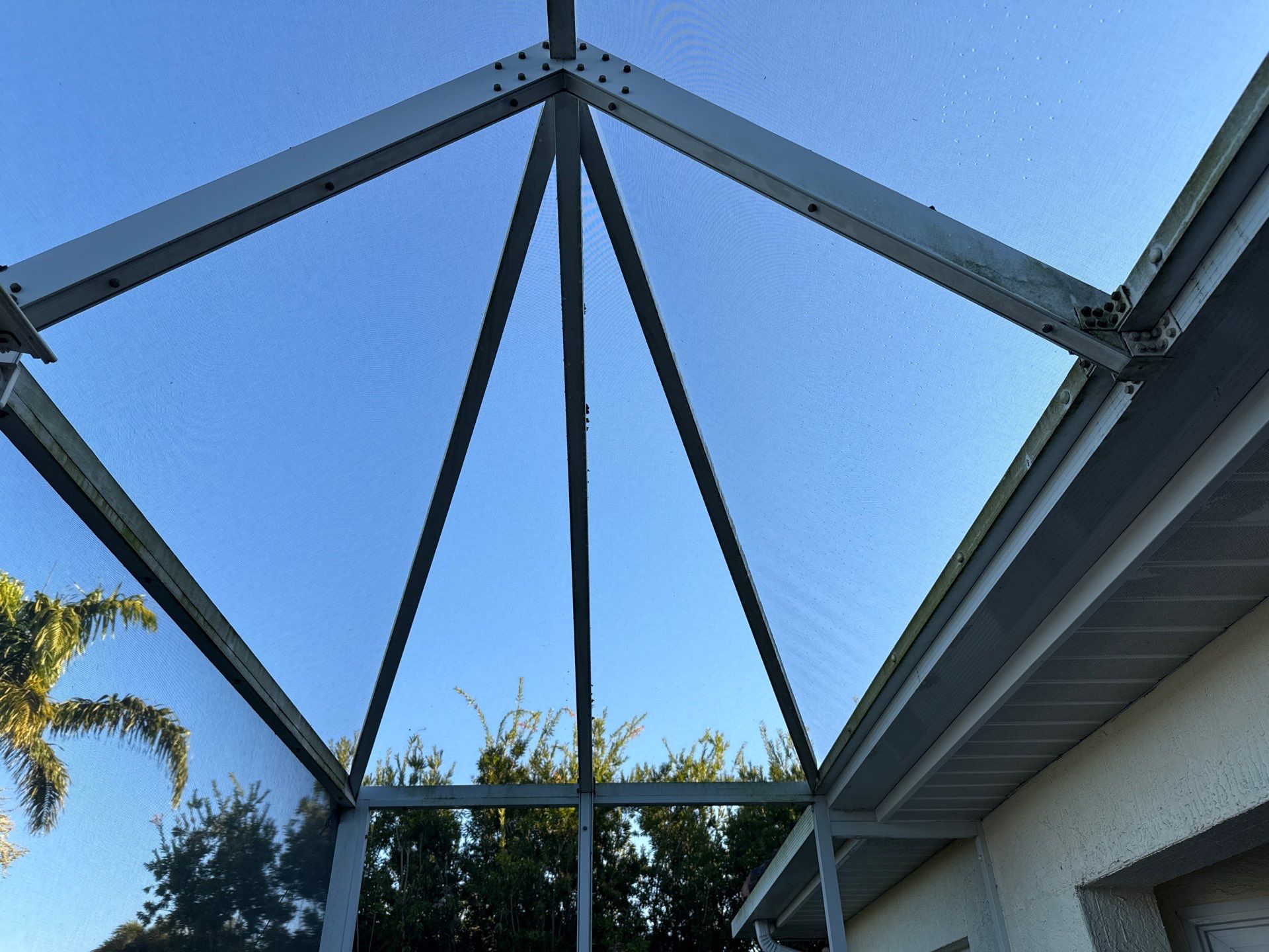 University Park Lanai Transformation | Screen Enclosure & Shade Cleaning by Sunshine AquaWash