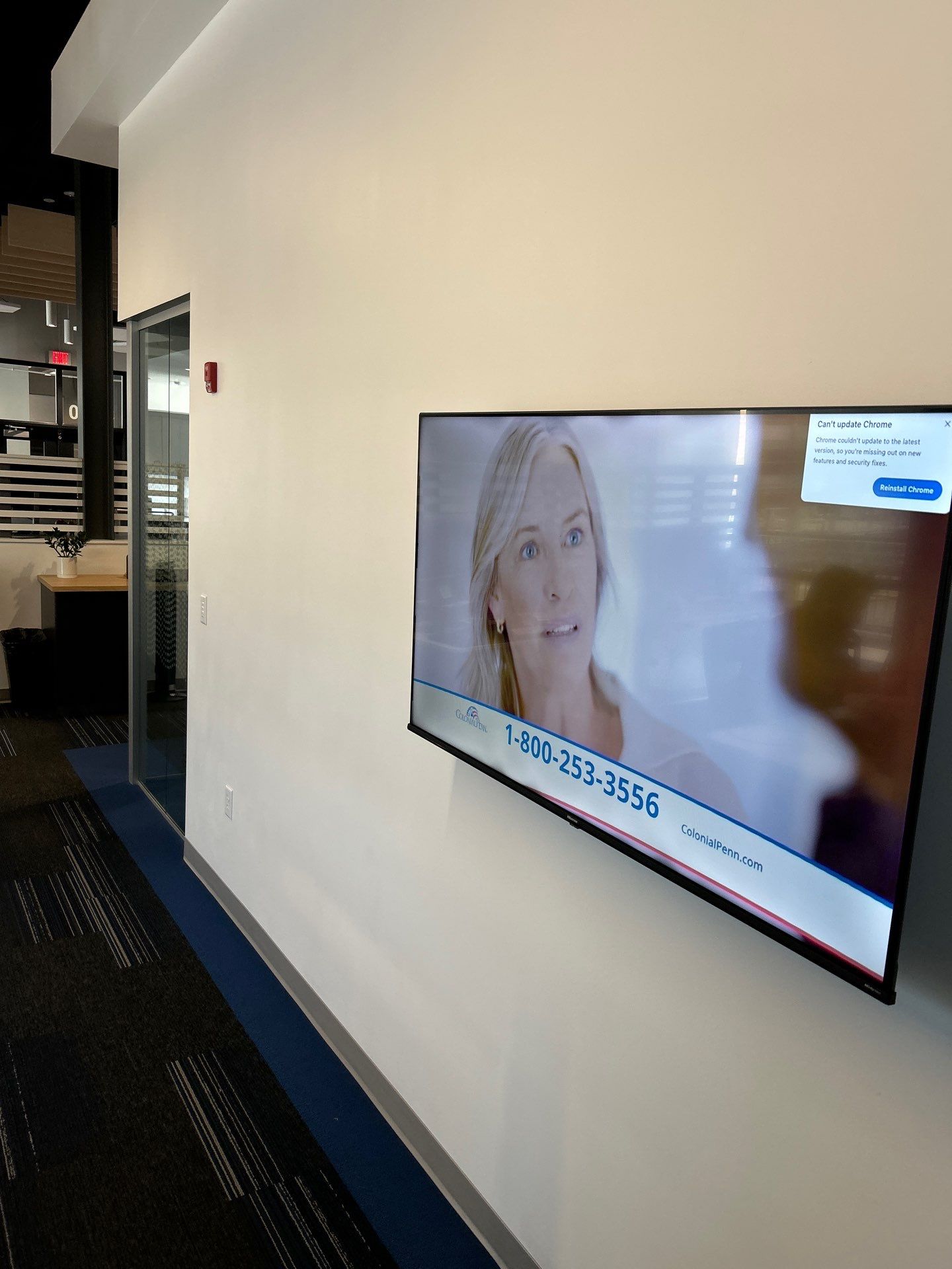 Office Remodel Featuring Acoustic Baffles and Professional Carpet Installation by CompanyCam Sales Demo
