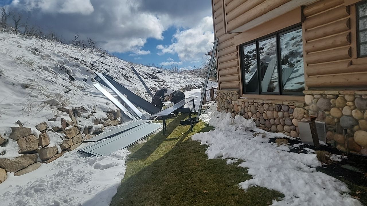 Standing Seam Metal Roof Replacement After Snow Damage by ASAP Roofing & Restoration