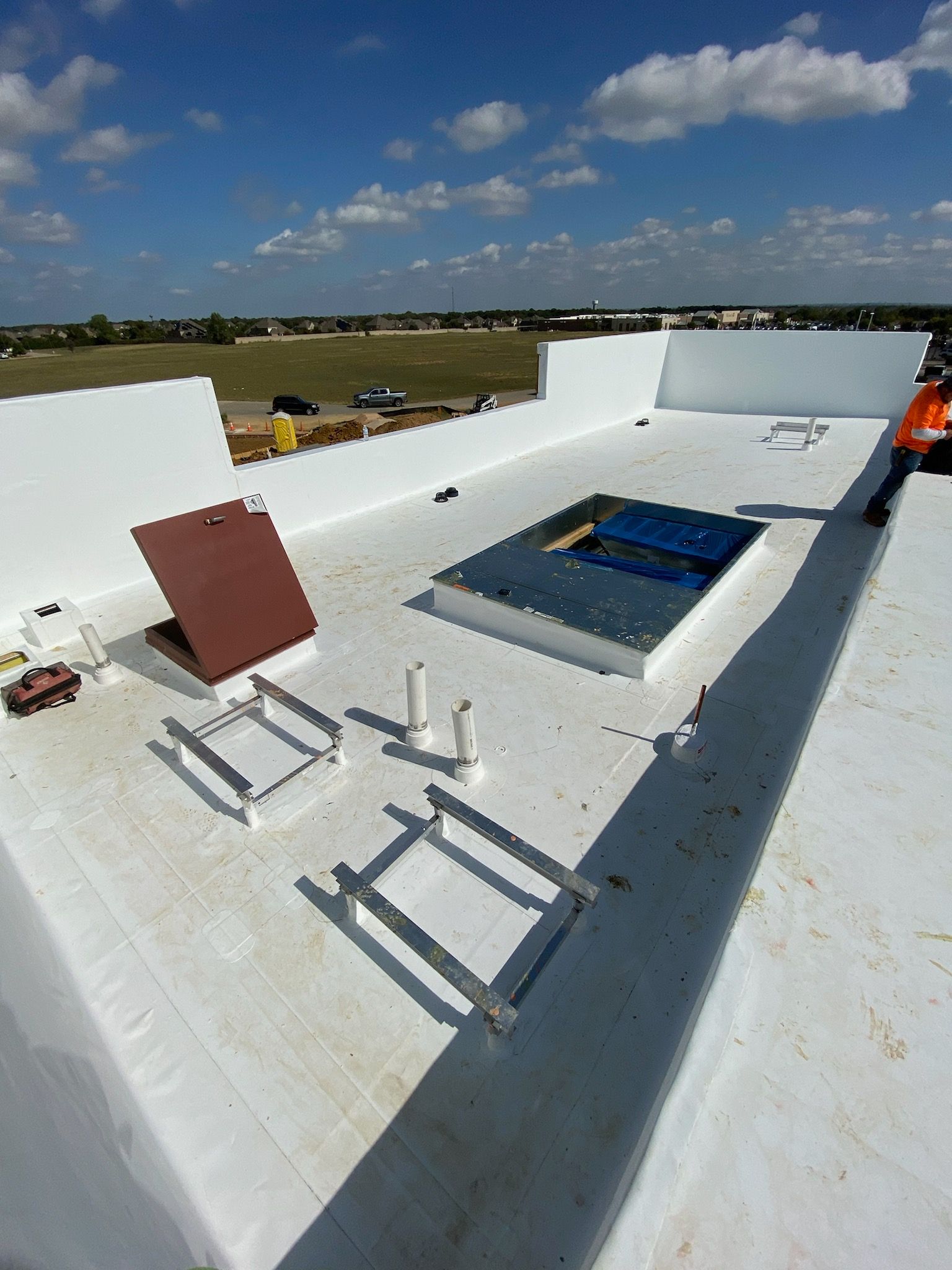 Bank of America - Commercial Roofing Installation using GAF Everguard TPO by Roof Experts