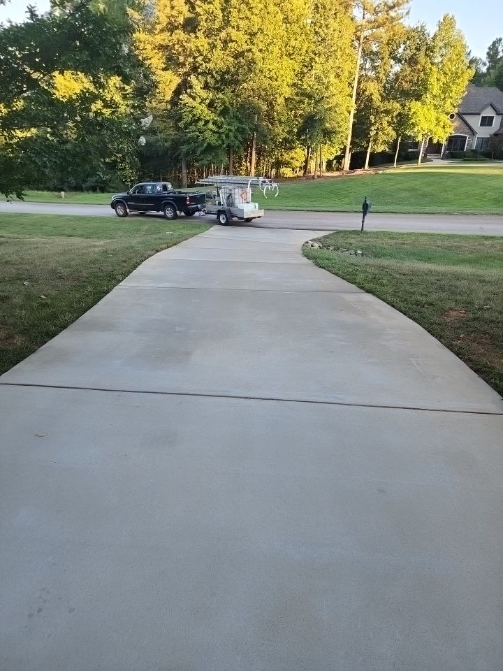 concrete Clean using cleaner by G&H Home Tech Pros LLC