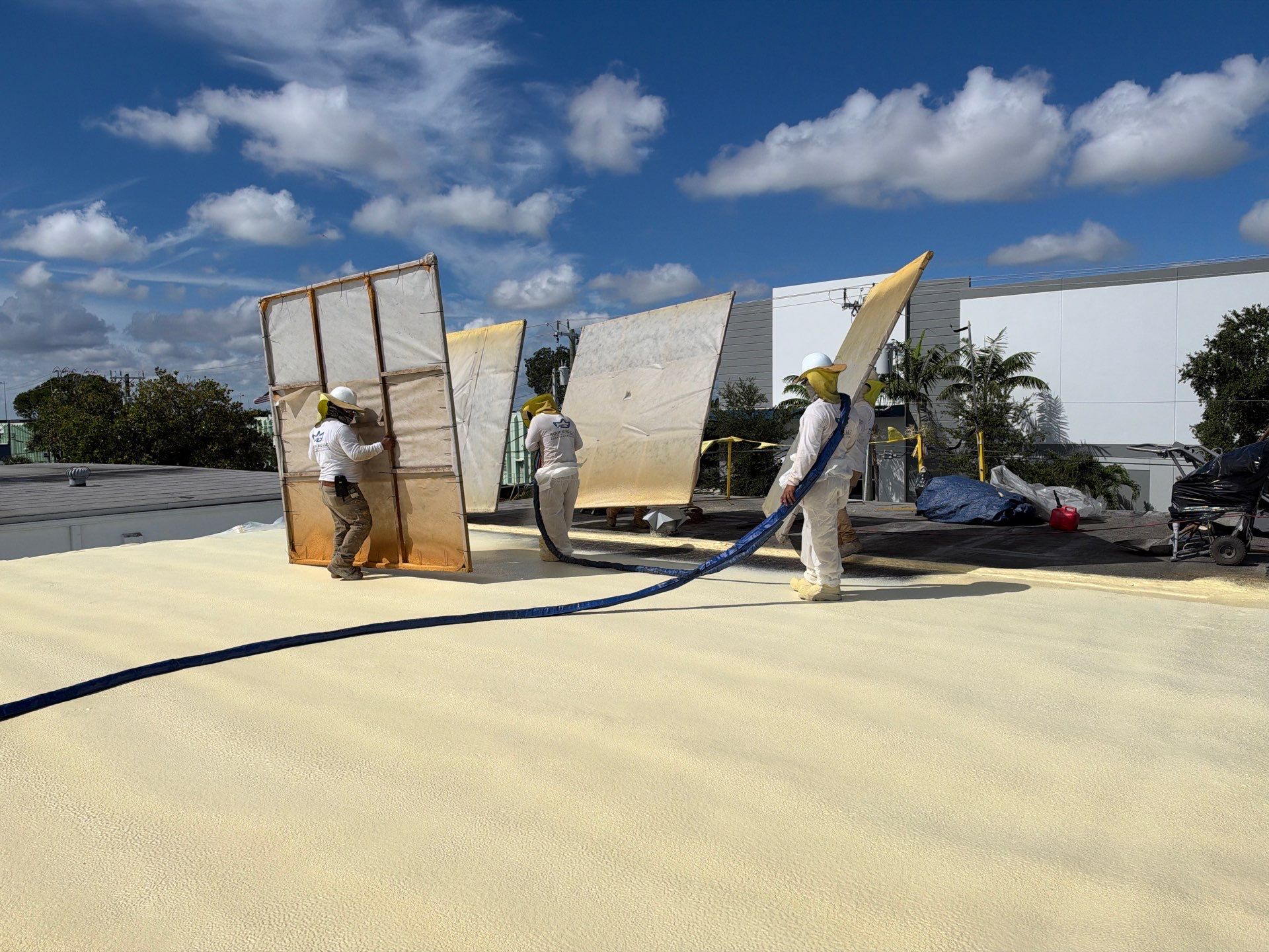 Fort Lauderdale Commercial Roof Restoration with Spray Foam and Silicone Coating by Roof King LLC
