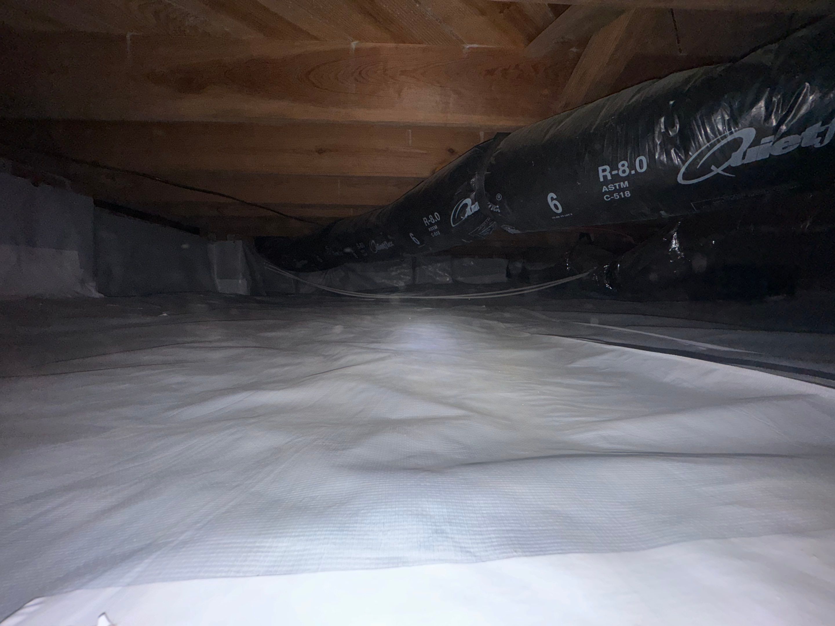 Sealed Crawlspace using Aprilaire E-70 Dehumidifier by Impact Crawlspace