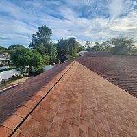 GAF Timberline HDZ Sunset Brick  by Total Roofing System The Metal Roof Experts