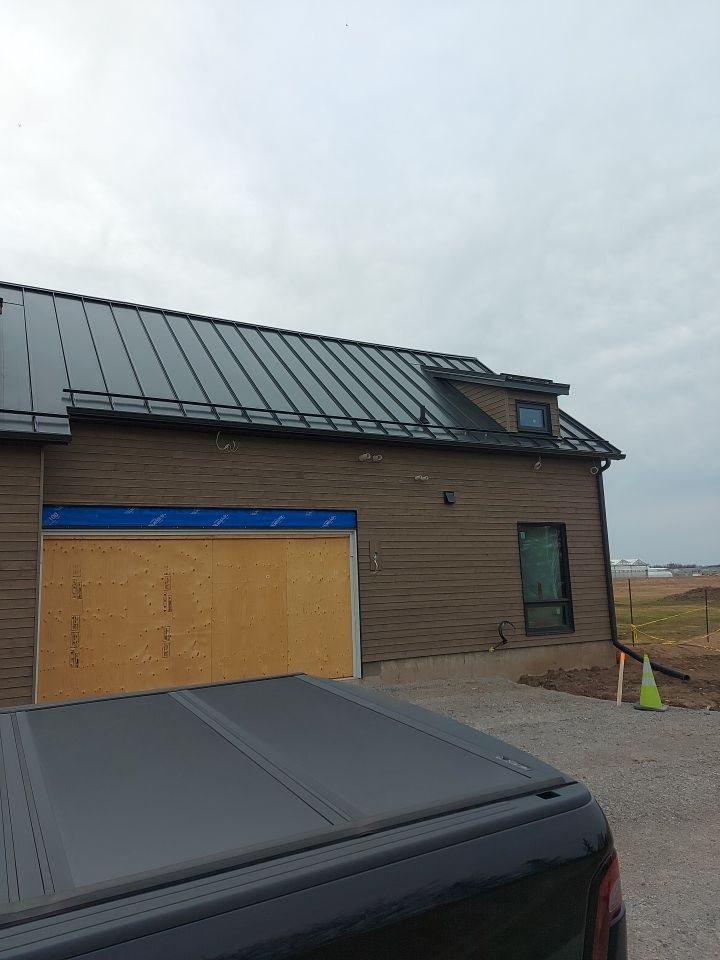New Home Construction using 16" Standing Seam Panels by Jay Carter Roofing & Sheet Metal