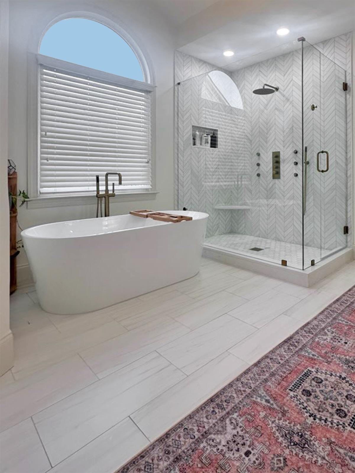 Finished Tiled Bathrooms by Next Step Contracting