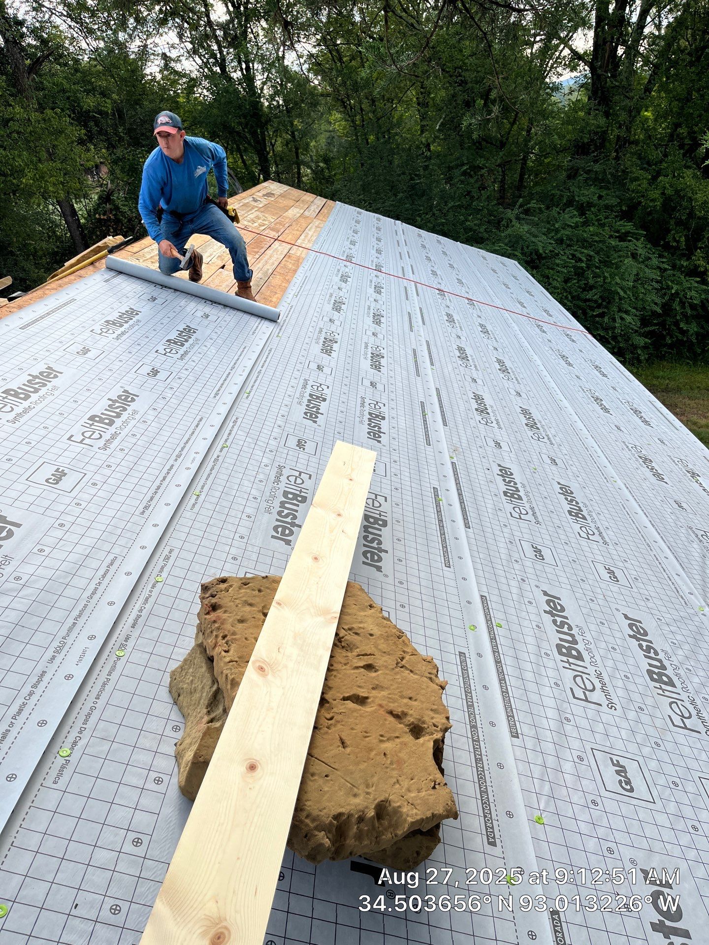 GAF Timberline HDZ Roof Replacement on Brick Home in Hot Springs by Temple Roofing and Exteriors